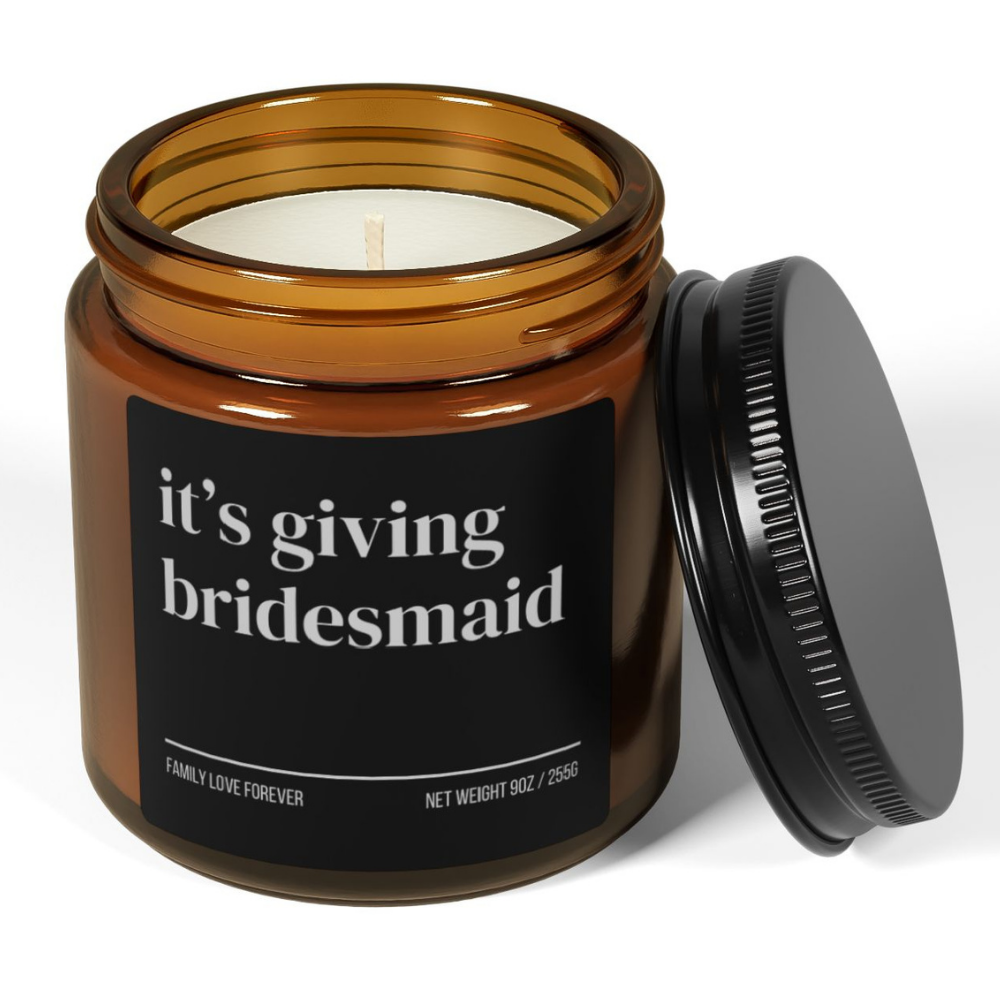It's Giving Bridesmaid Proposal Candle Favor, Bridesmaid Gifts, Wedding Party Gifts, Wedding Party Favors