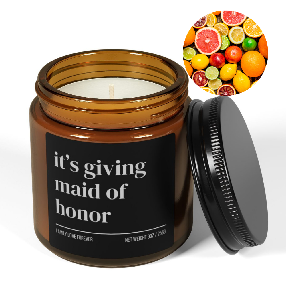 Its Giving Maid of Honor Proposal Candle Favor, Maid of Honor Gifts, Gift for Maid of Honor MOH Gift