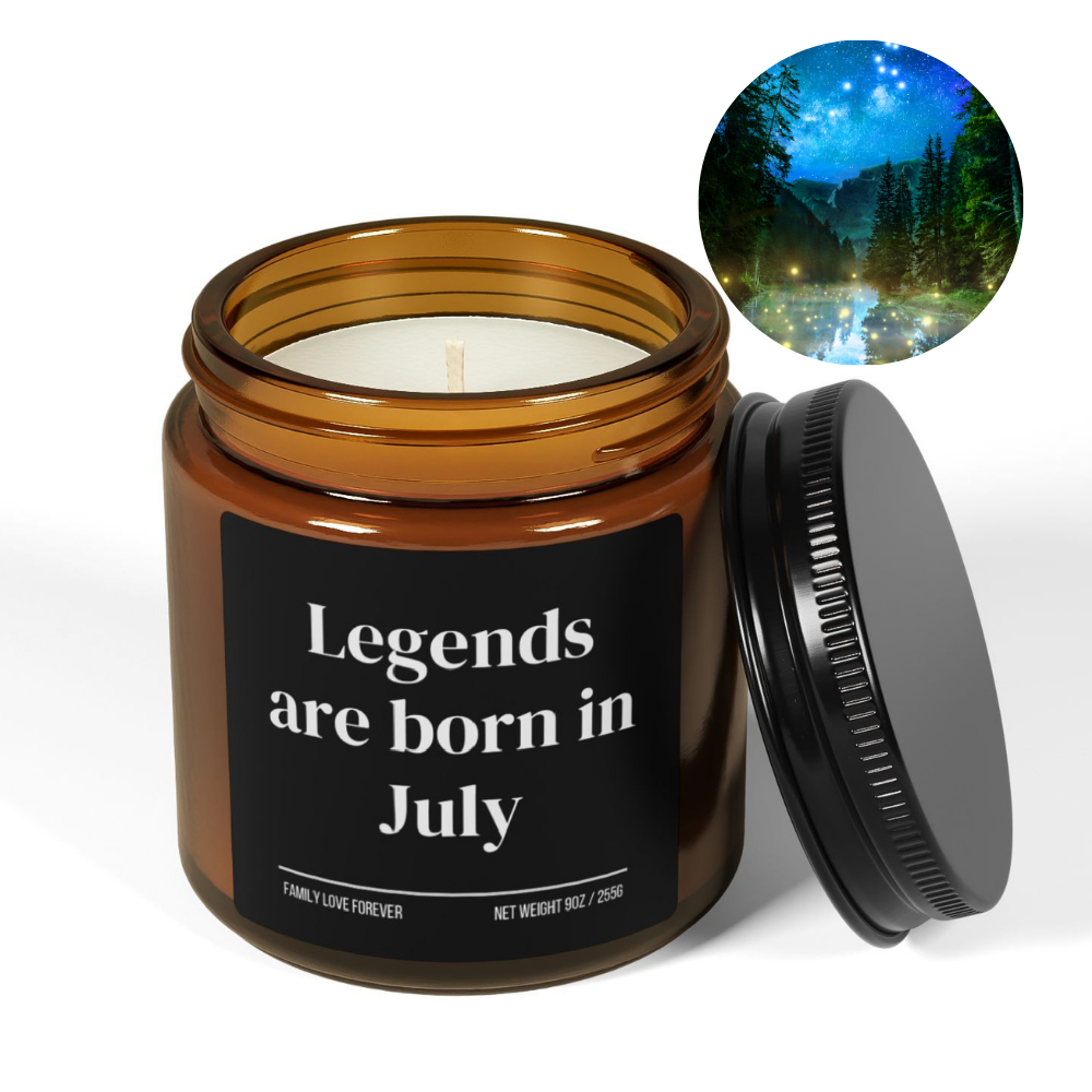 Legends are Born in July Scented Candle Birthday Gift for July Handmade July Birthday Present