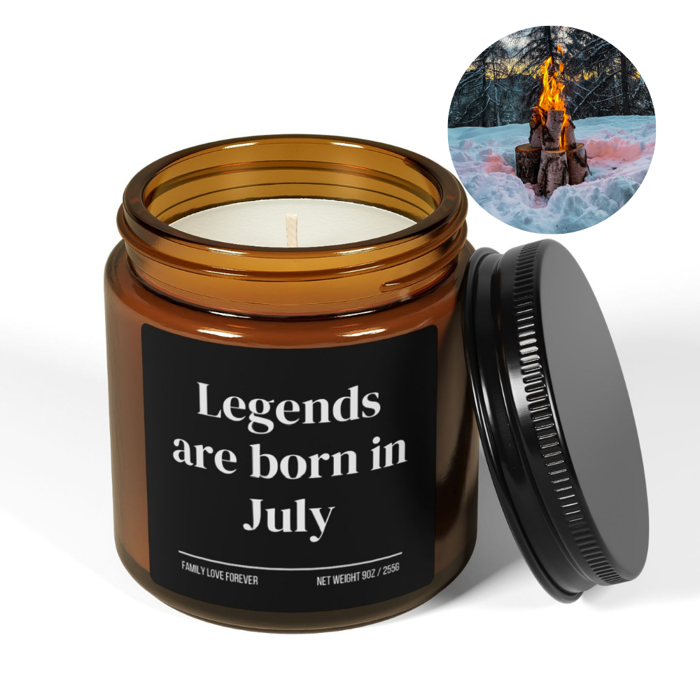 Legends are Born in July Scented Candle Birthday Gift for July Handmade July Birthday Present