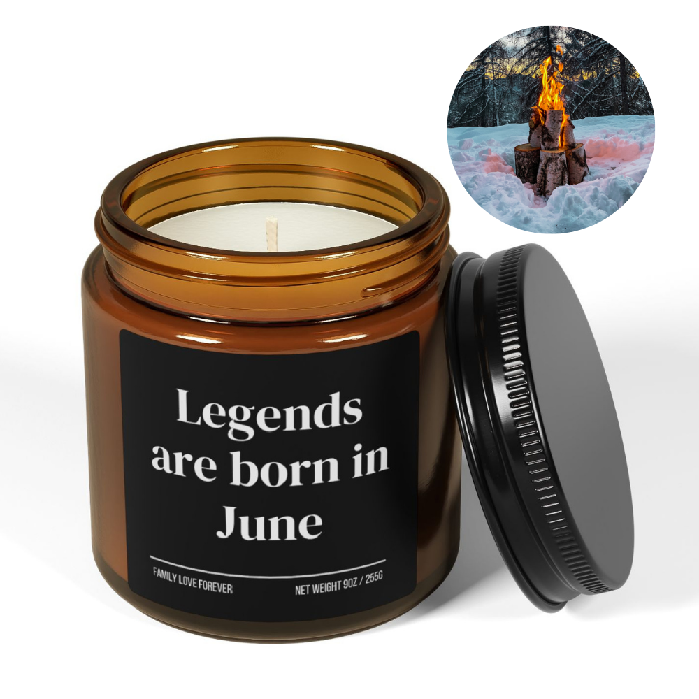 Legends are Born in June Scented Candle Birthday Gift for June Handmade June Birthday Present