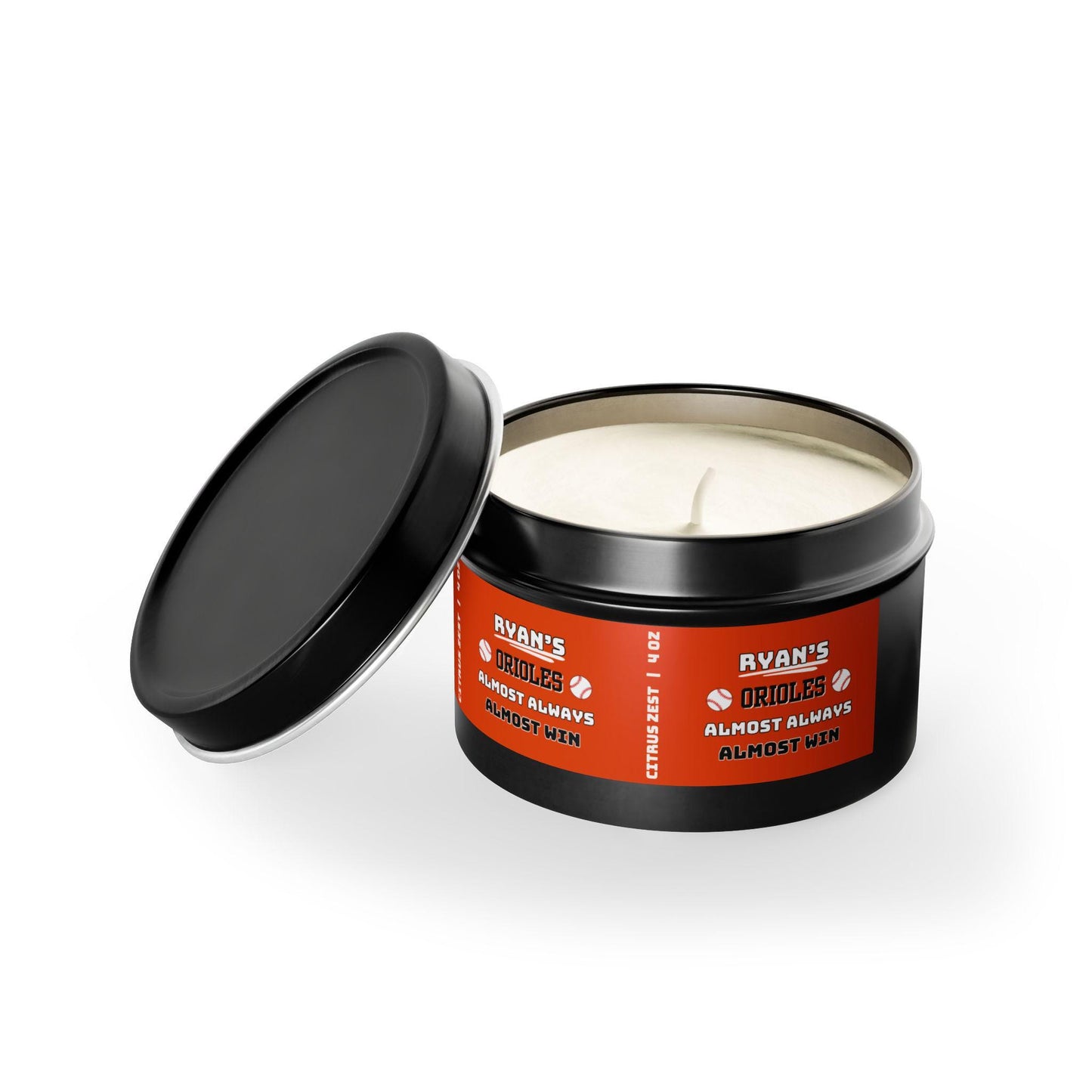Baltimore Orioles Almost Always Win Personalized Candle | MLB Orioles Baseball Fan Gift | Orioles Fan Gift for Him