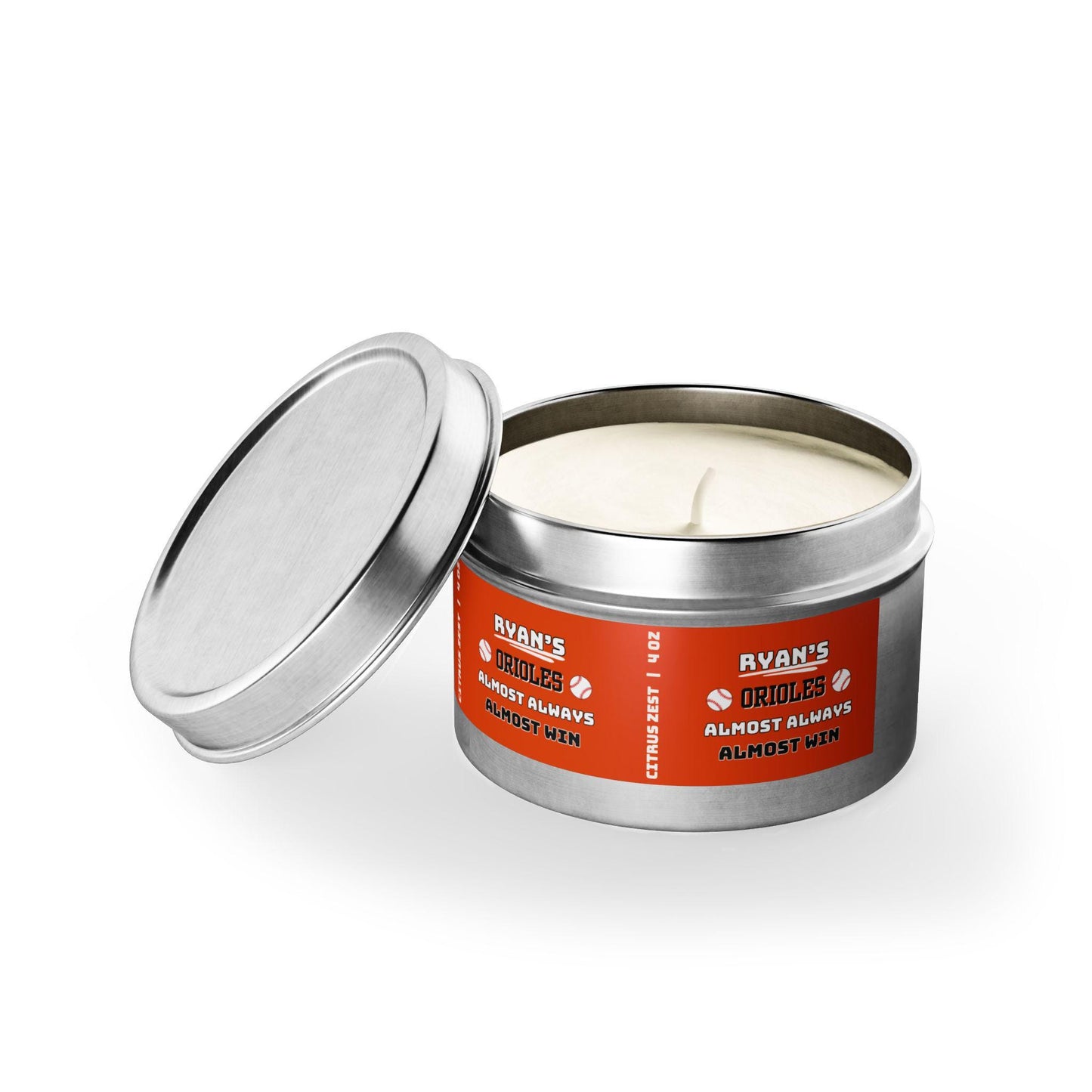 Baltimore Orioles Almost Always Win Personalized Candle | MLB Orioles Baseball Fan Gift | Orioles Fan Gift for Him