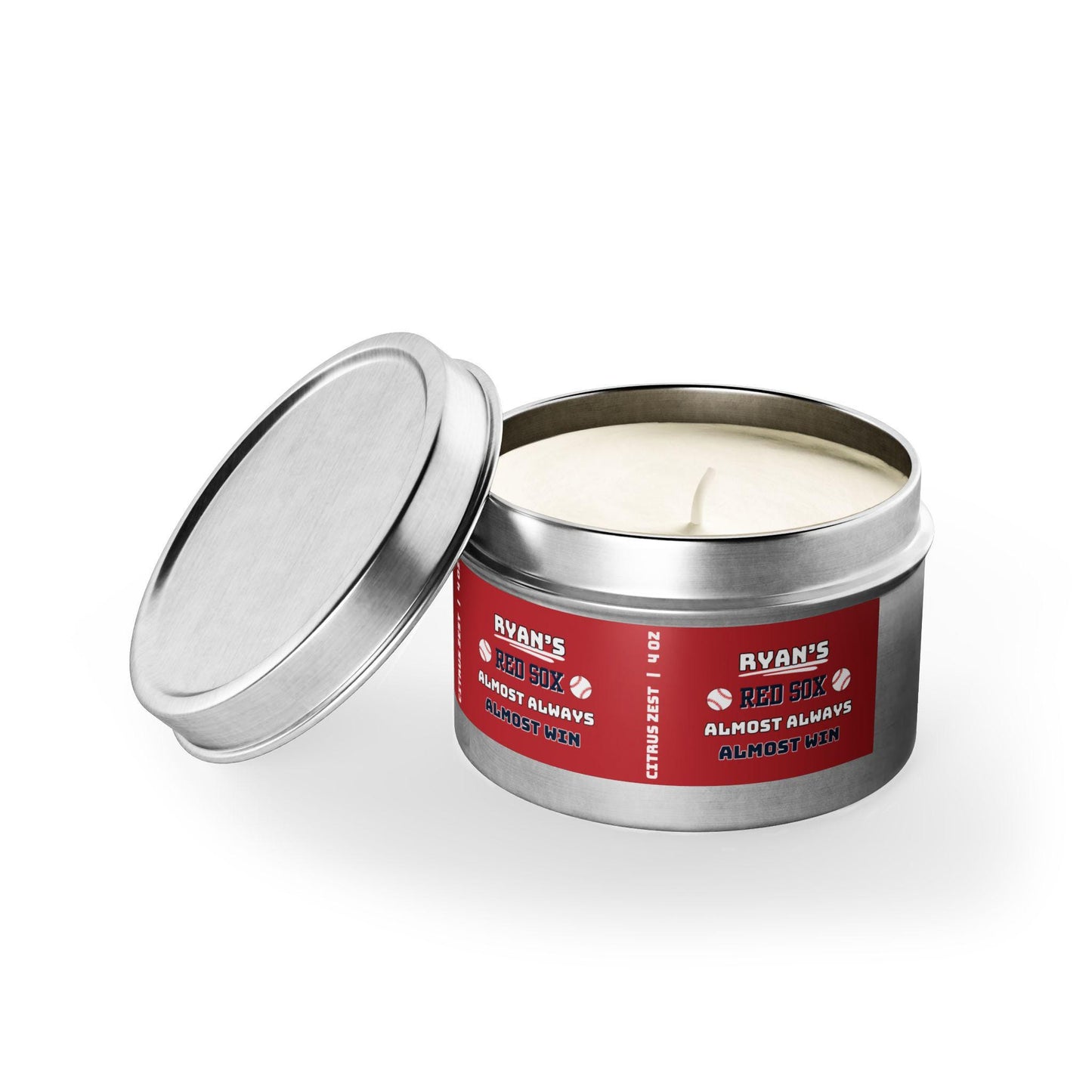 Boston Red Sox Almost Always Win Personalized Candle | MLB Red Sox Baseball Fan Gift | Red Sox Fan Gift for Him