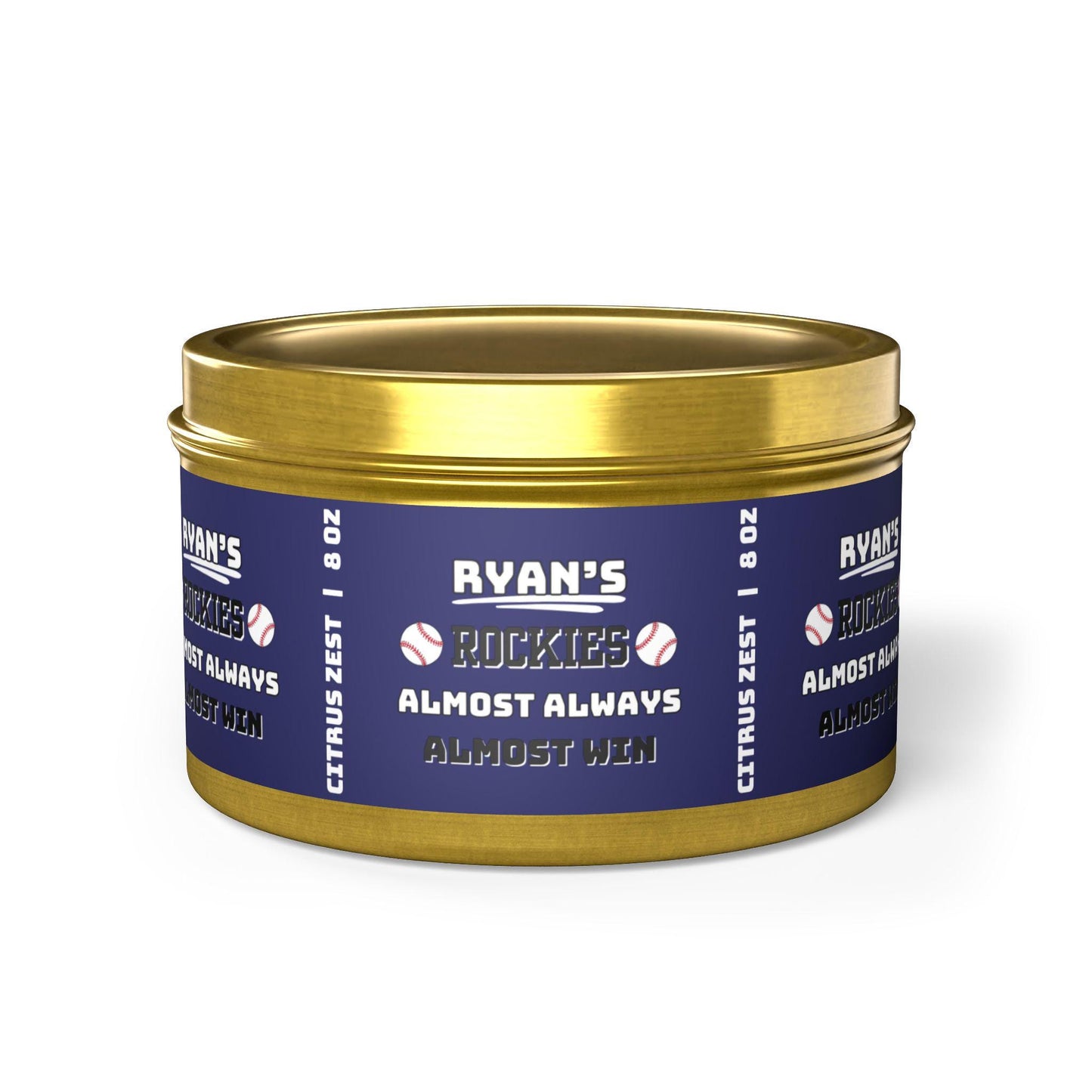 Colorado Rockies Almost Always Win Personalized Candle | MLB Rockies Baseball Fan Gift | Rockies Fan Gift for Him