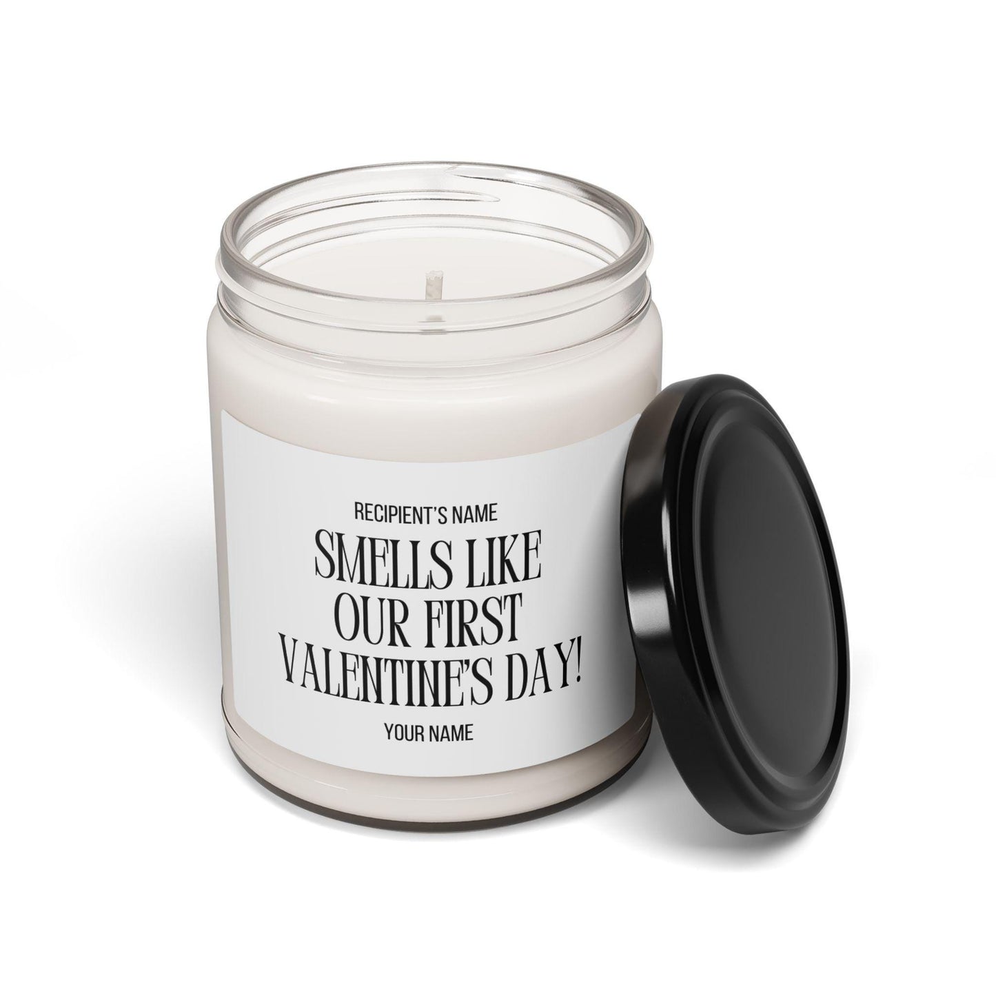 Personalized First Valentine's Day Candle | Custom Romantic Gift for Couples | Valentine's Day Decor & Accessories