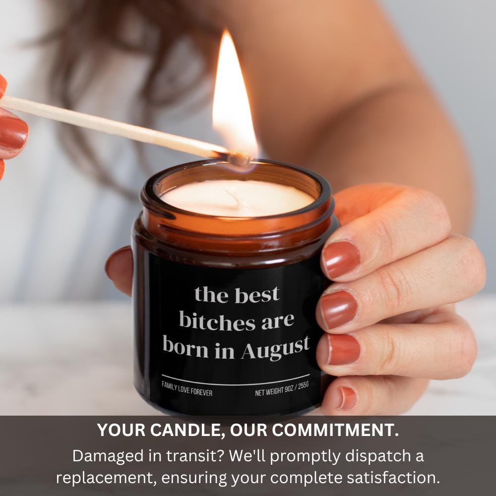 August Birthday Gift Candle Best Bitches Born in August: Zodiac Candle for Leo and Virgo Women