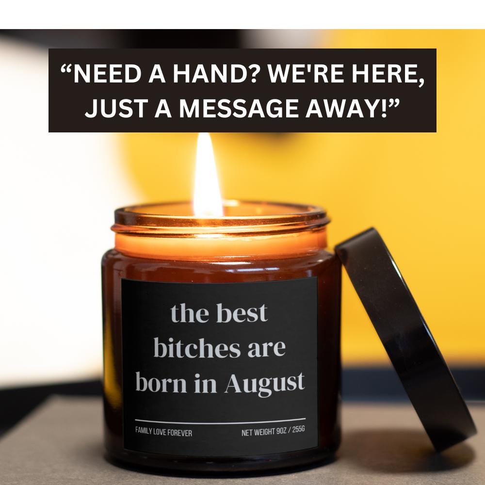 August Birthday Gift Candle Best Bitches Born in August: Zodiac Candle for Leo and Virgo Women