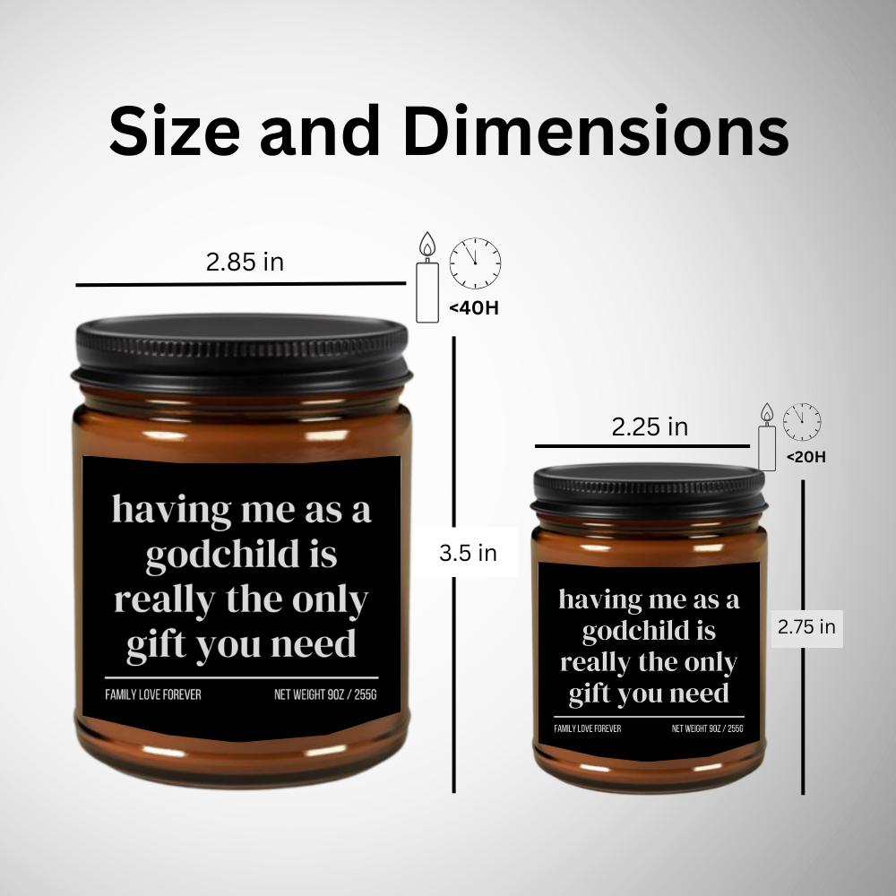 Godmother Birthday Gift From Godchild Having Me As A Godchild Candle Funny Godmother Father's Day Gift Christmas Gift for Godmother