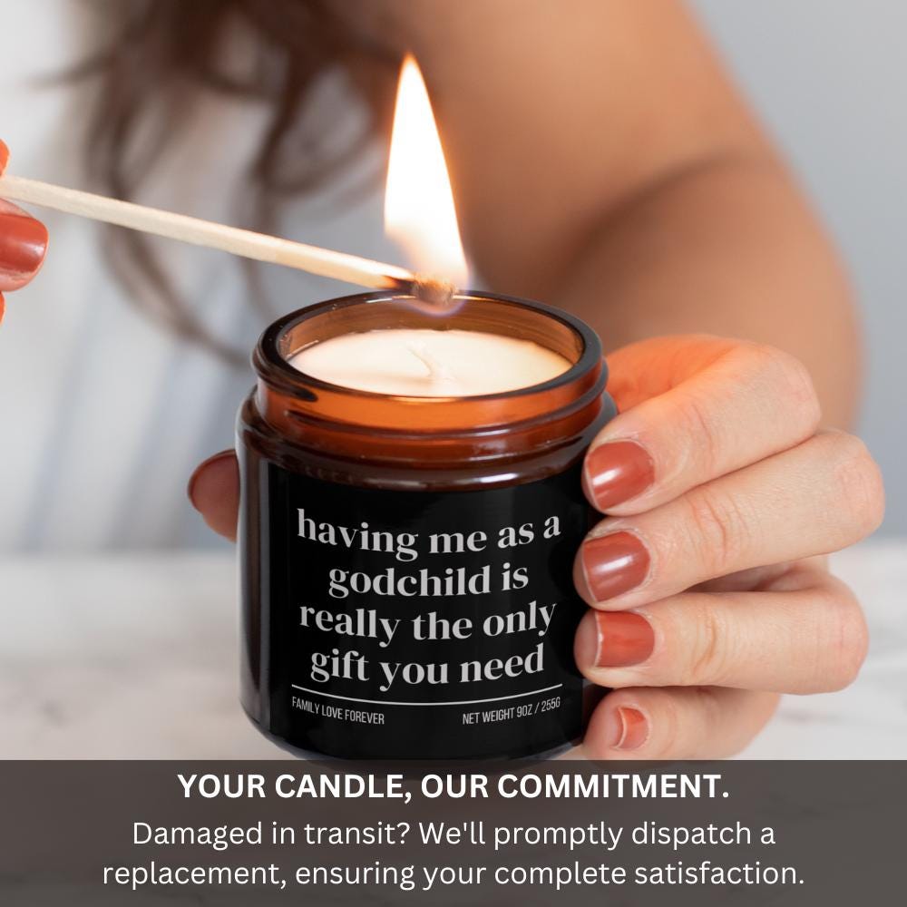 Godmother Birthday Gift From Godchild Having Me As A Godchild Candle Funny Godmother Father's Day Gift Christmas Gift for Godmother