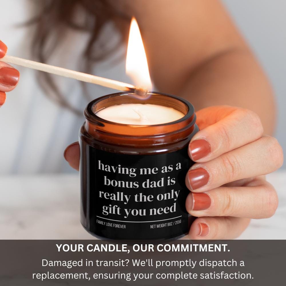Bonus Daughter Birthday Gift From Bonus Dad Having Me As A Bonus Dad Candle Funny Bonus Daughter Gift Christmas Gift for Bonus Daughter