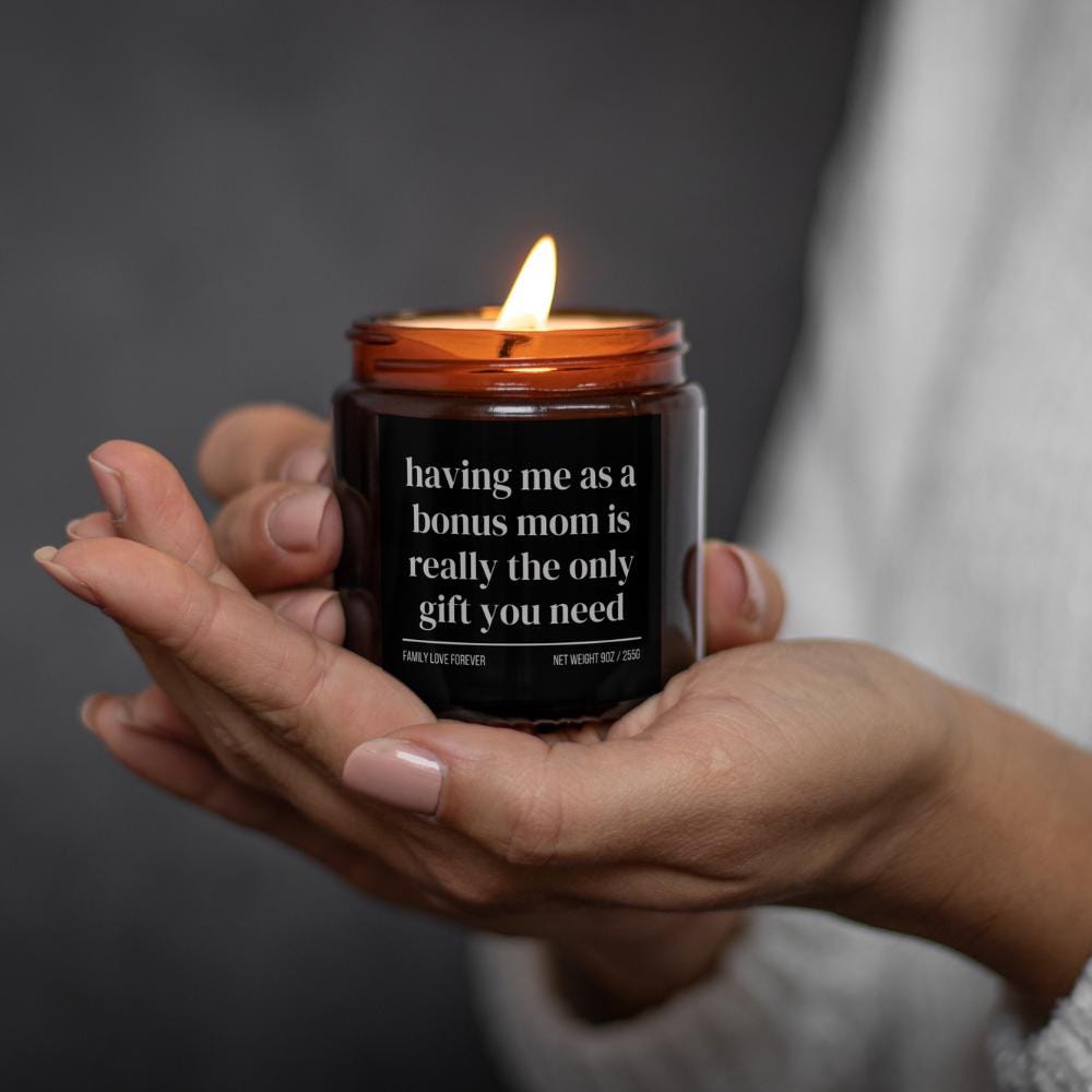 Bonus Daughter Birthday Gift From Bonus Mom Having Me As A Bonus Mom Candle Funny Bonus Daughter Gift Christmas Gift for Bonus Daughter