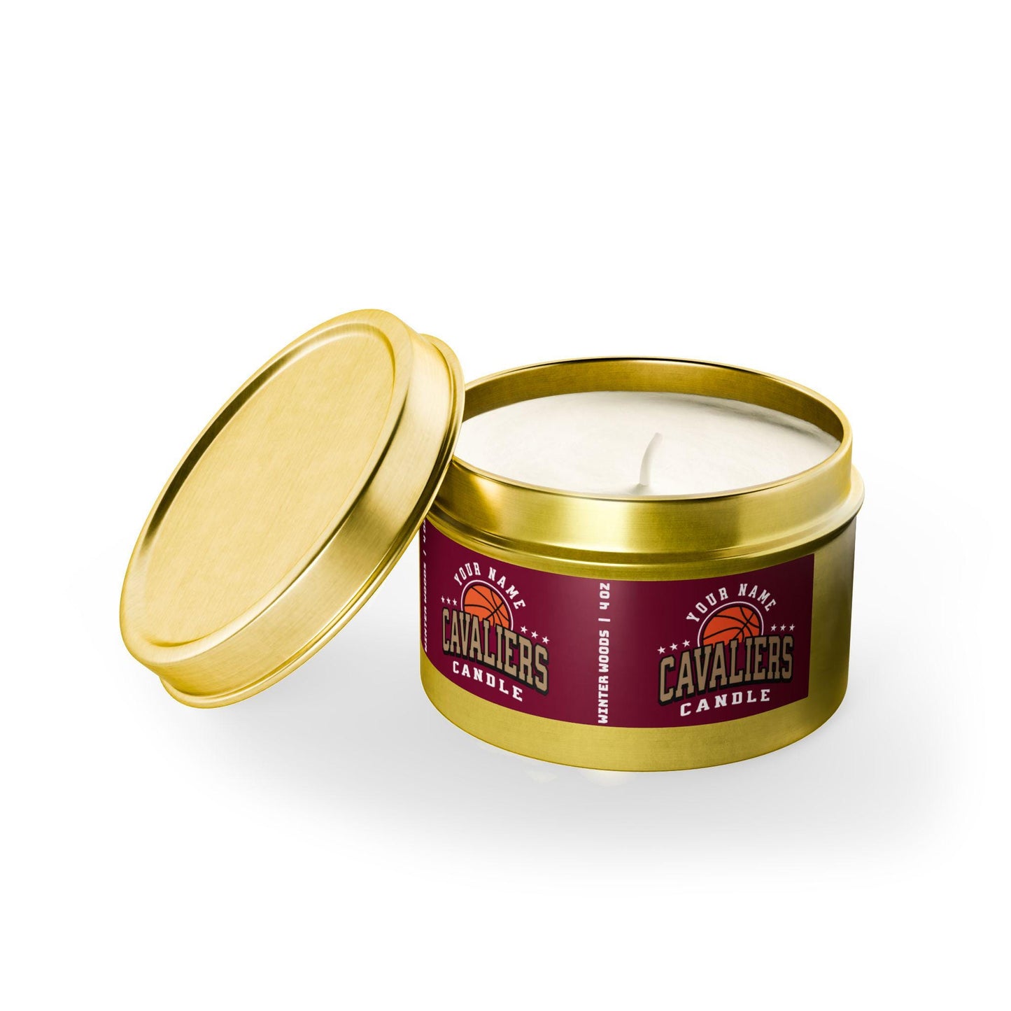 Customizable Cleveland Cavaliers Candle | NBA Cavaliers Basketball Fan Gift | Cavaliers Fan Gift for Him