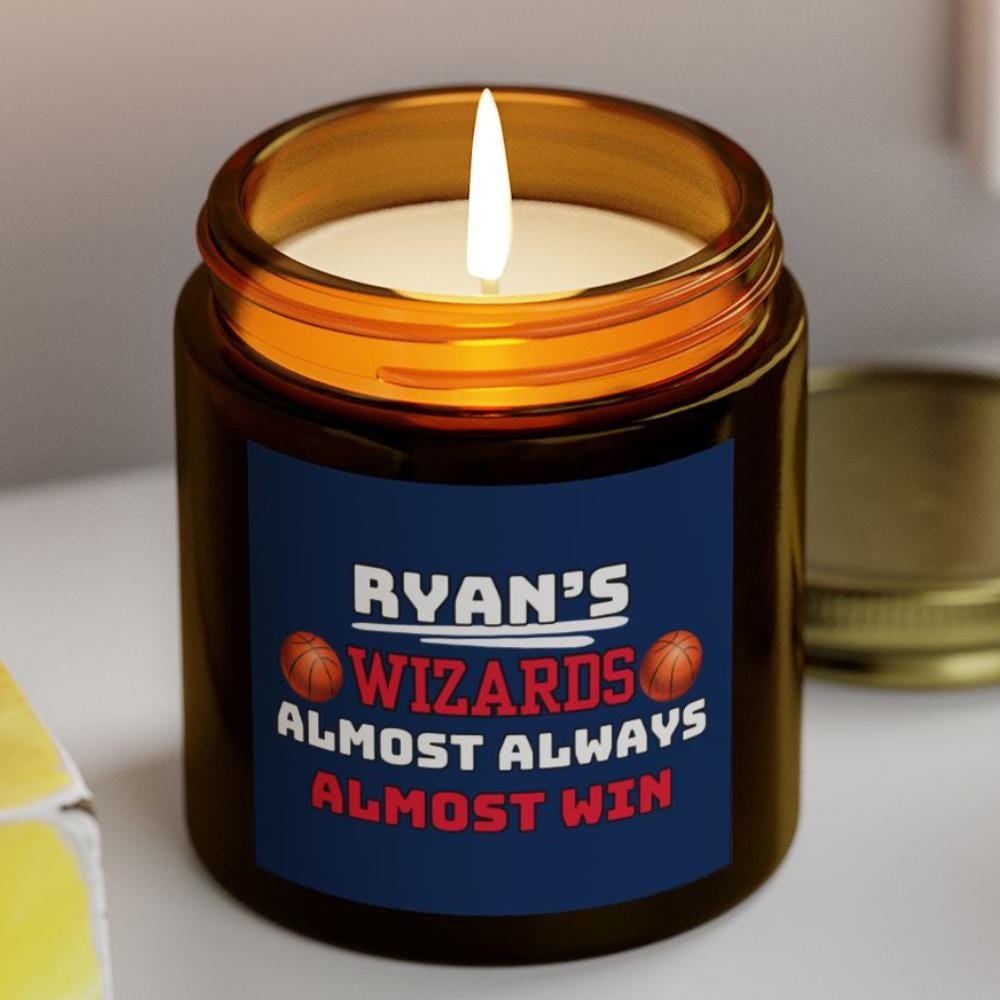Washington Wizards Always Almost Win Personalized Candle | NBA Wizards Basketball Fan Gift | Wizards Fan Gift for Him