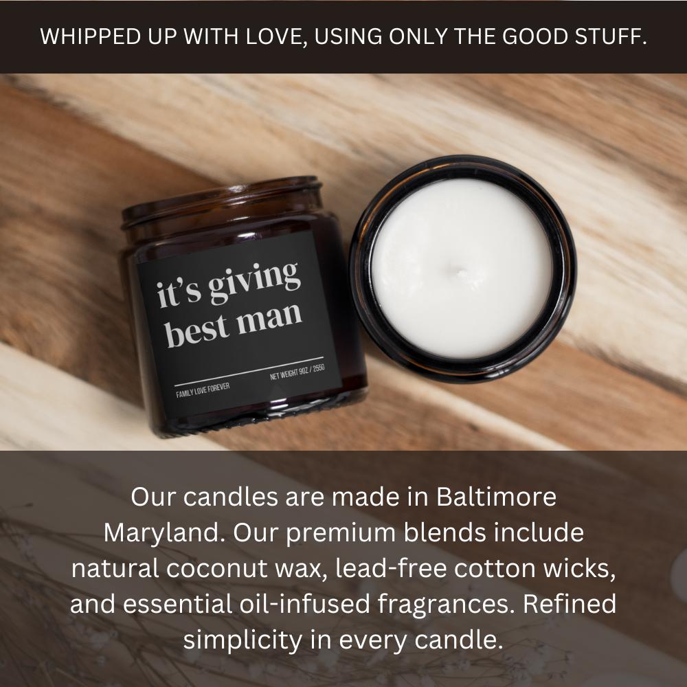 Best Man Proposal Gift Favor, It's Giving Best Man Candle, Best Man Gifts, Wedding Party Gifts, Wedding Party Favors