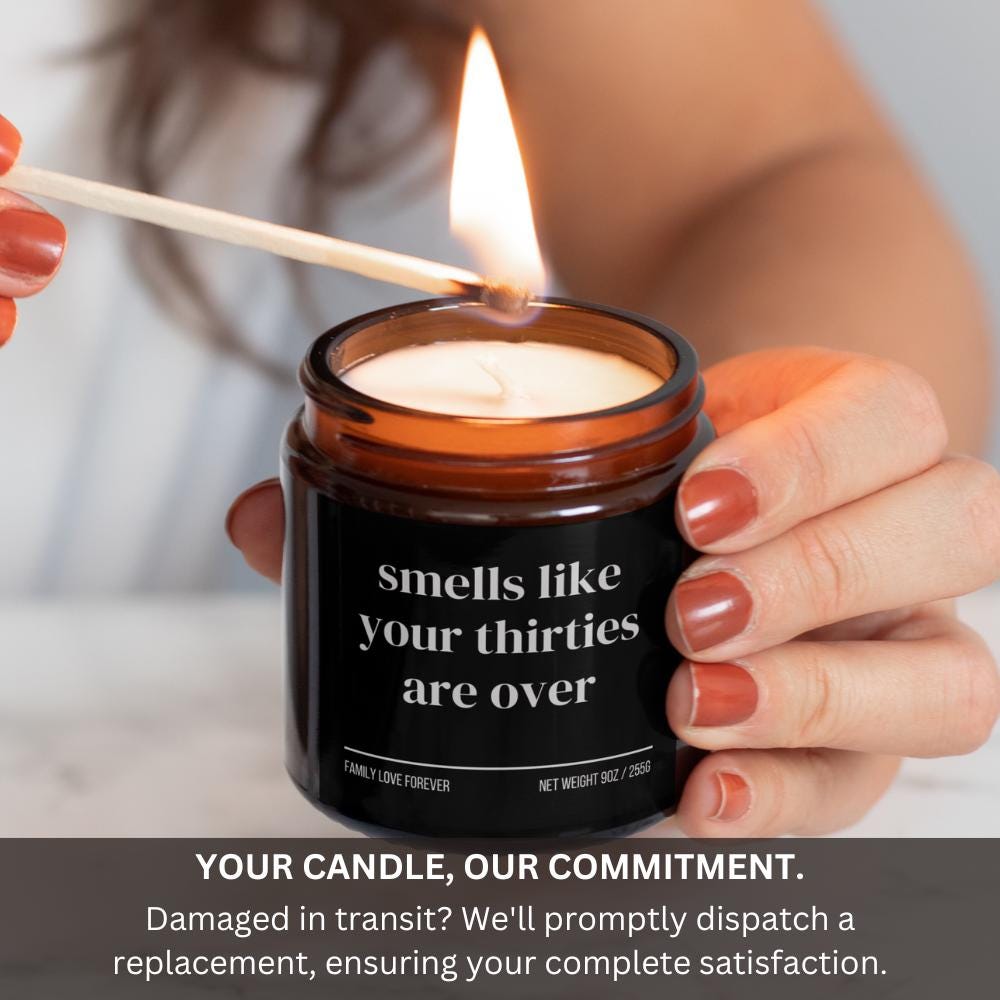 40th Birthday Gift Smells like your thirties are over Candle Funny Birthday Gifts Milestone Birthday Gifts for turning 40 Birthday Candle