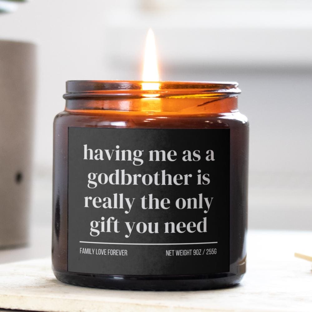 GodSister Birthday Gift From GodBrother Having Me As A GodBrother Candle Funny GodSister Mother's Day Gift Christmas Gift for GodSister