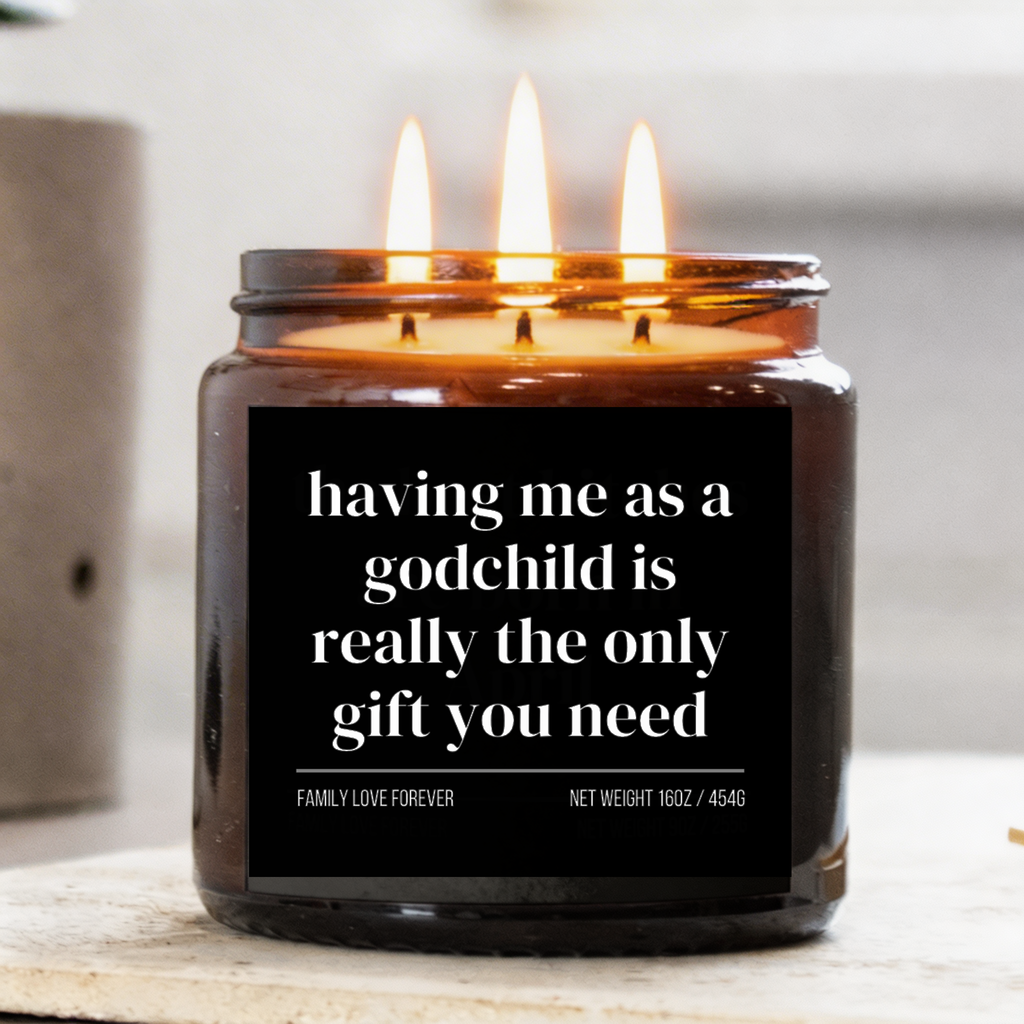having me as a godchild candle