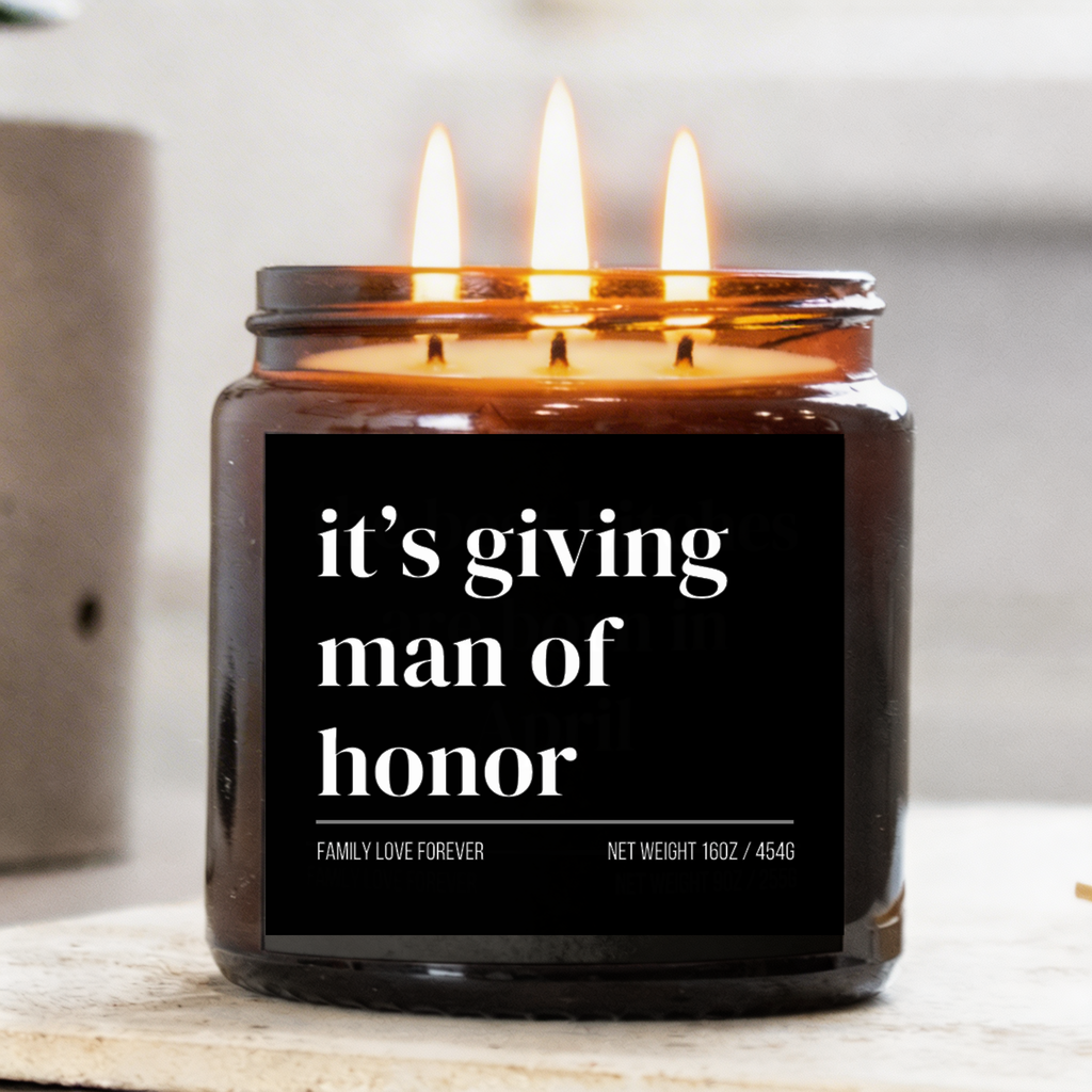 it's giving man of honor candle