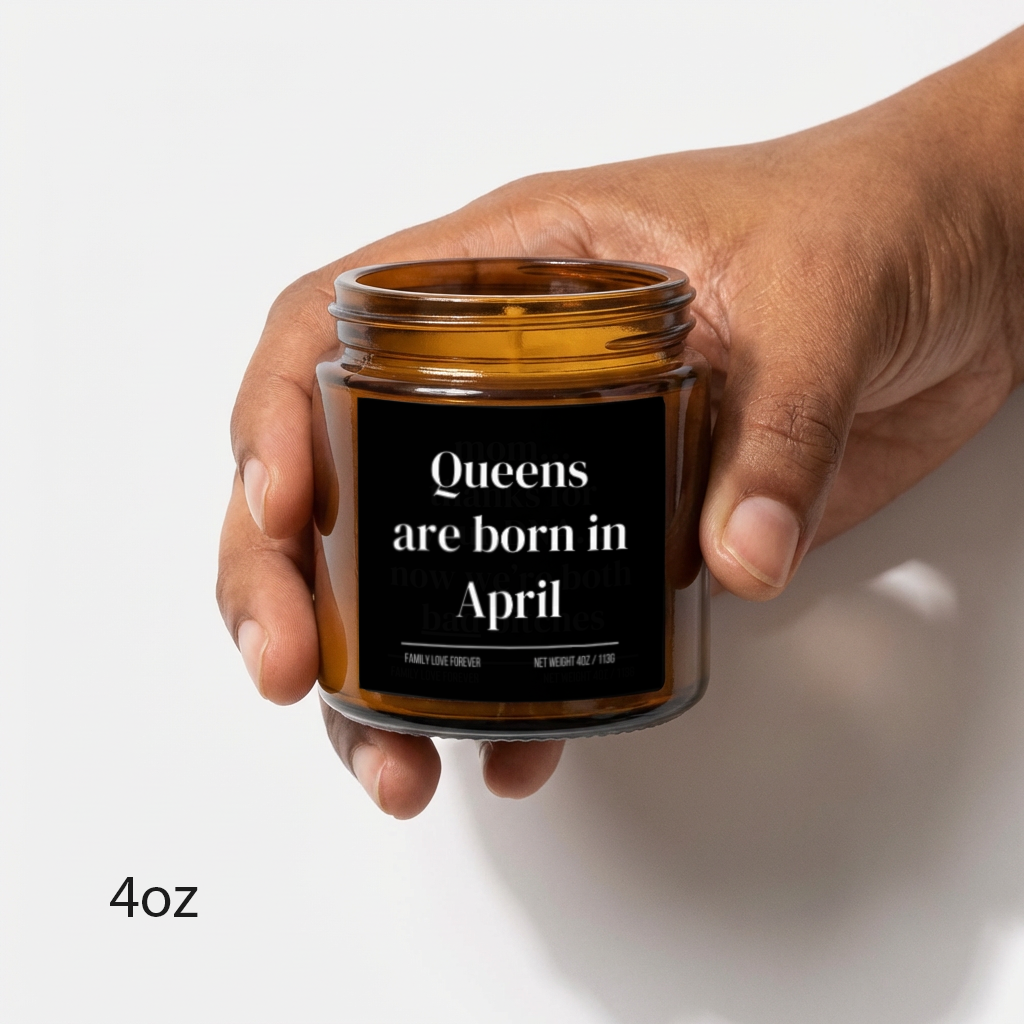 queens are born in april candle