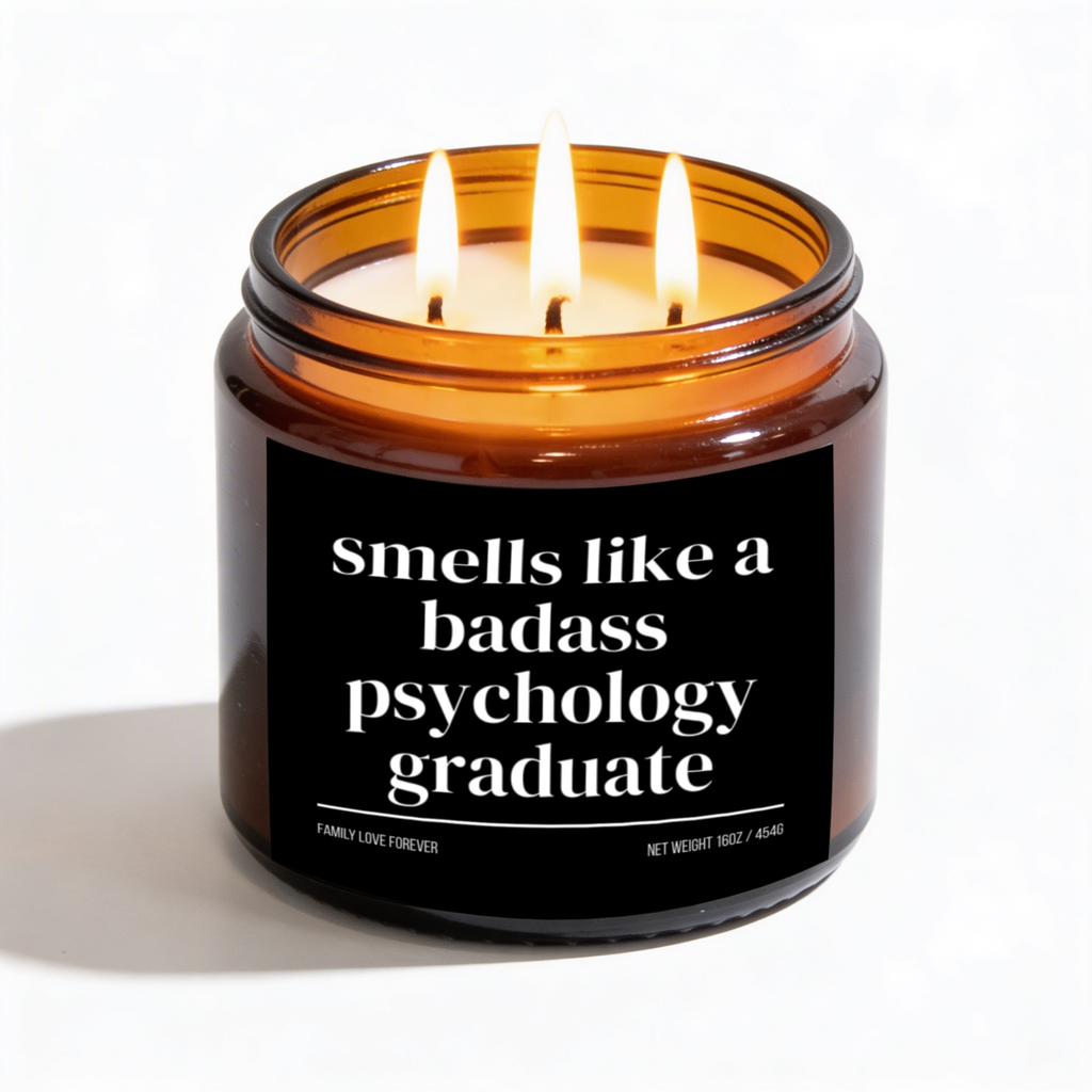 smells like a badass psychology graduate candle