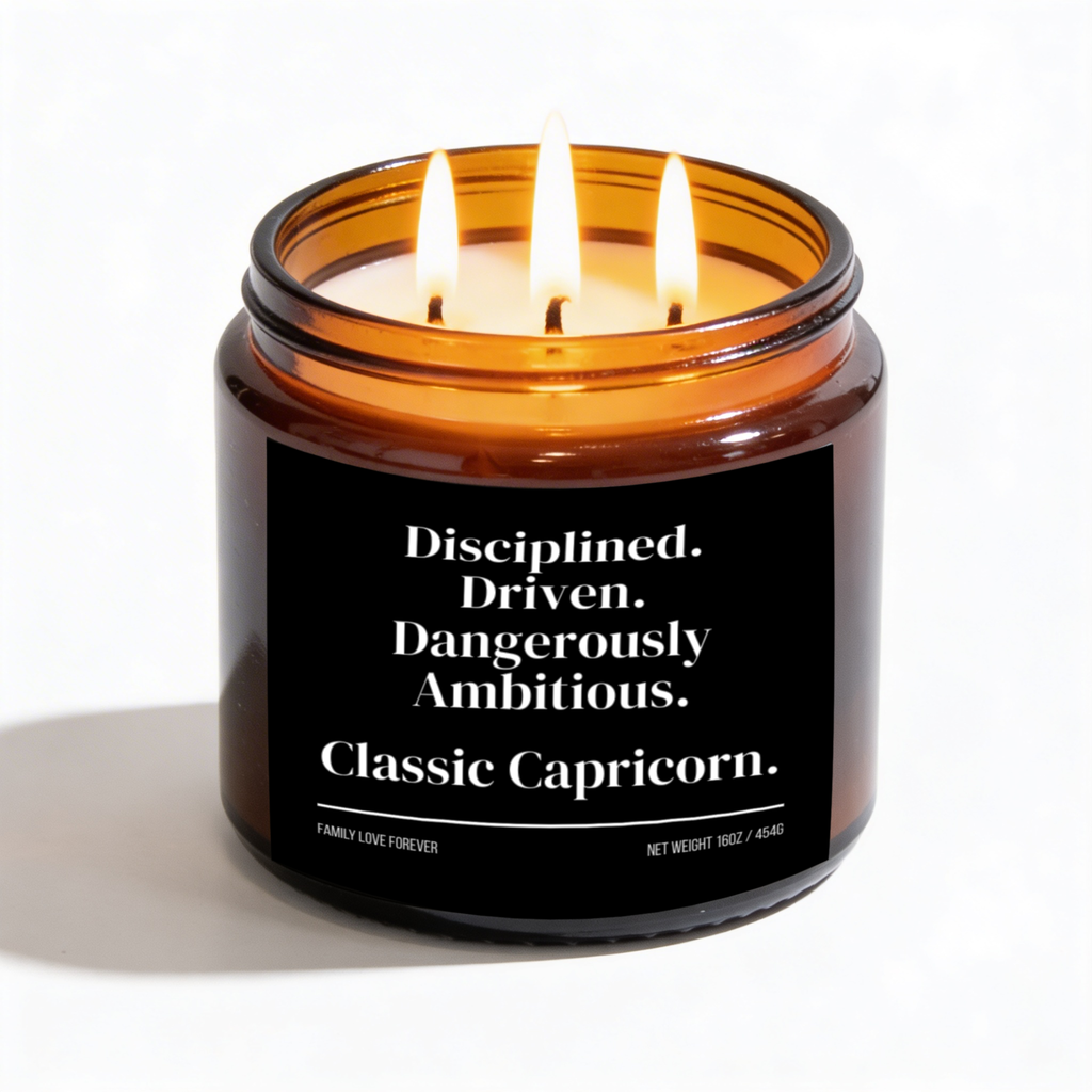 Classic Capricorn Candle | Disciplined. Driven. Dangerously Ambitious.