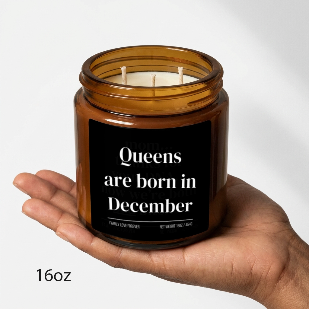 queens are born in december candle