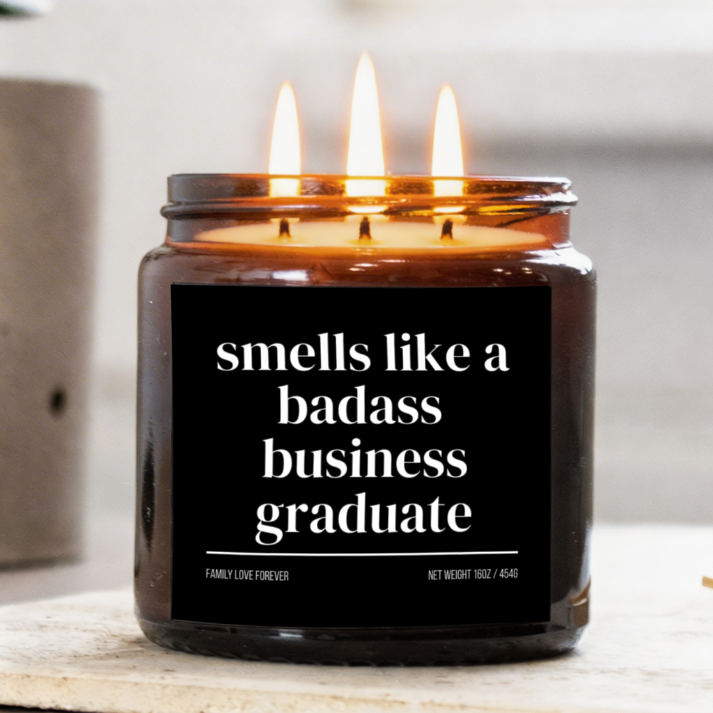 smells like a badass business graduate candle