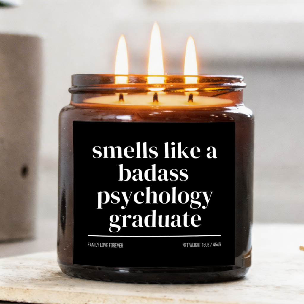 smells like a badass psychology graduate candle