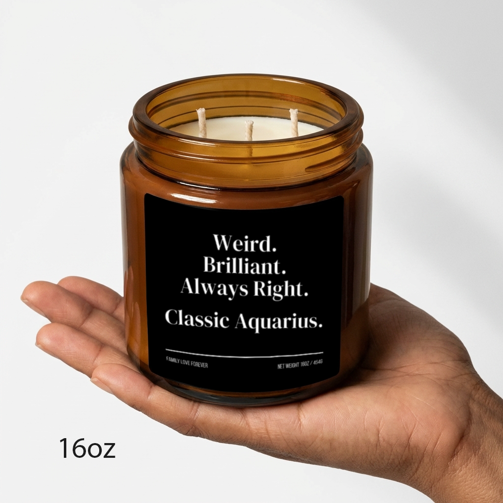 Classic Aquarius Candle | Weird. Brilliant. Always Right.