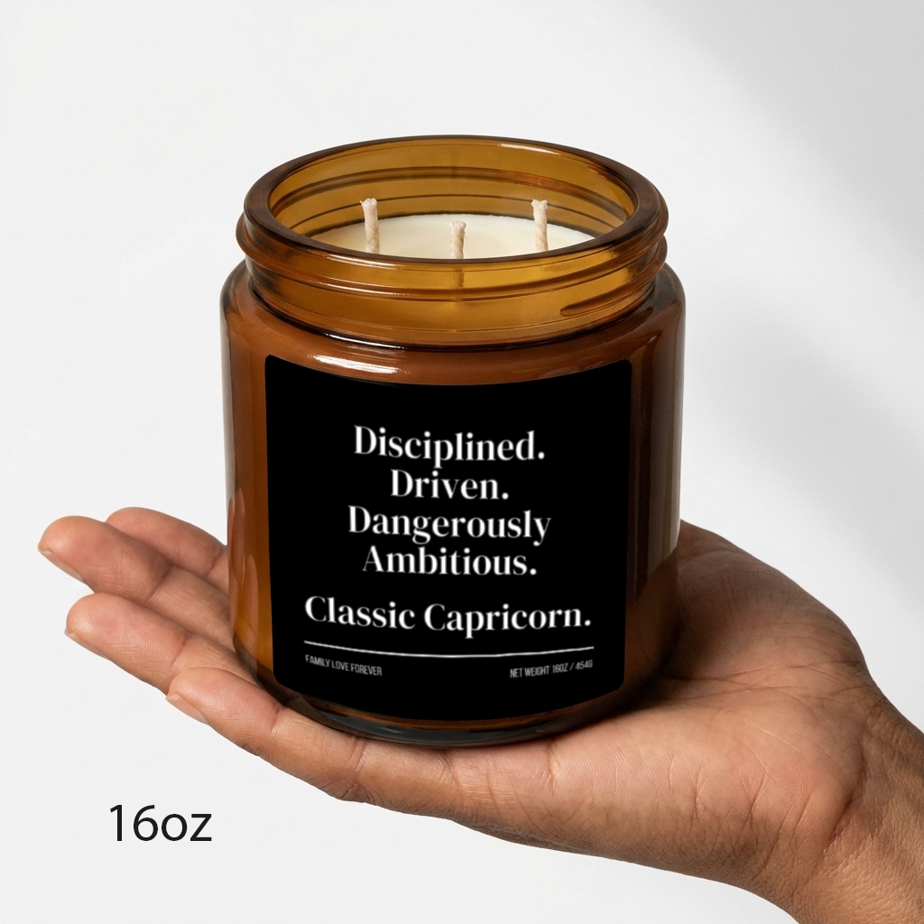 Classic Capricorn Candle | Disciplined. Driven. Dangerously Ambitious.