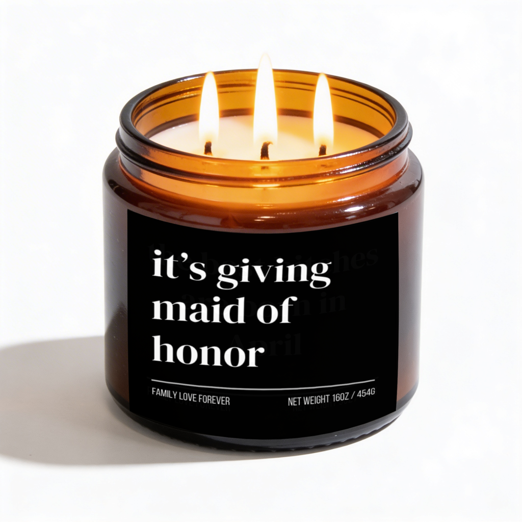 it's giving maid of honor candle