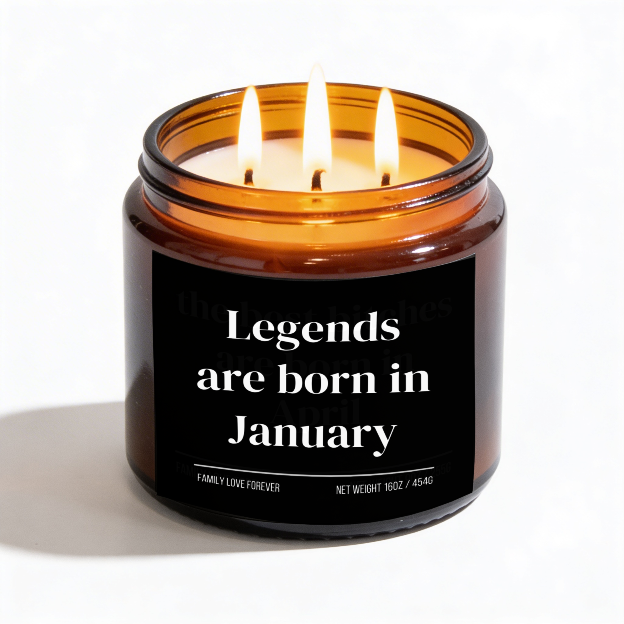 legends are born in january candle