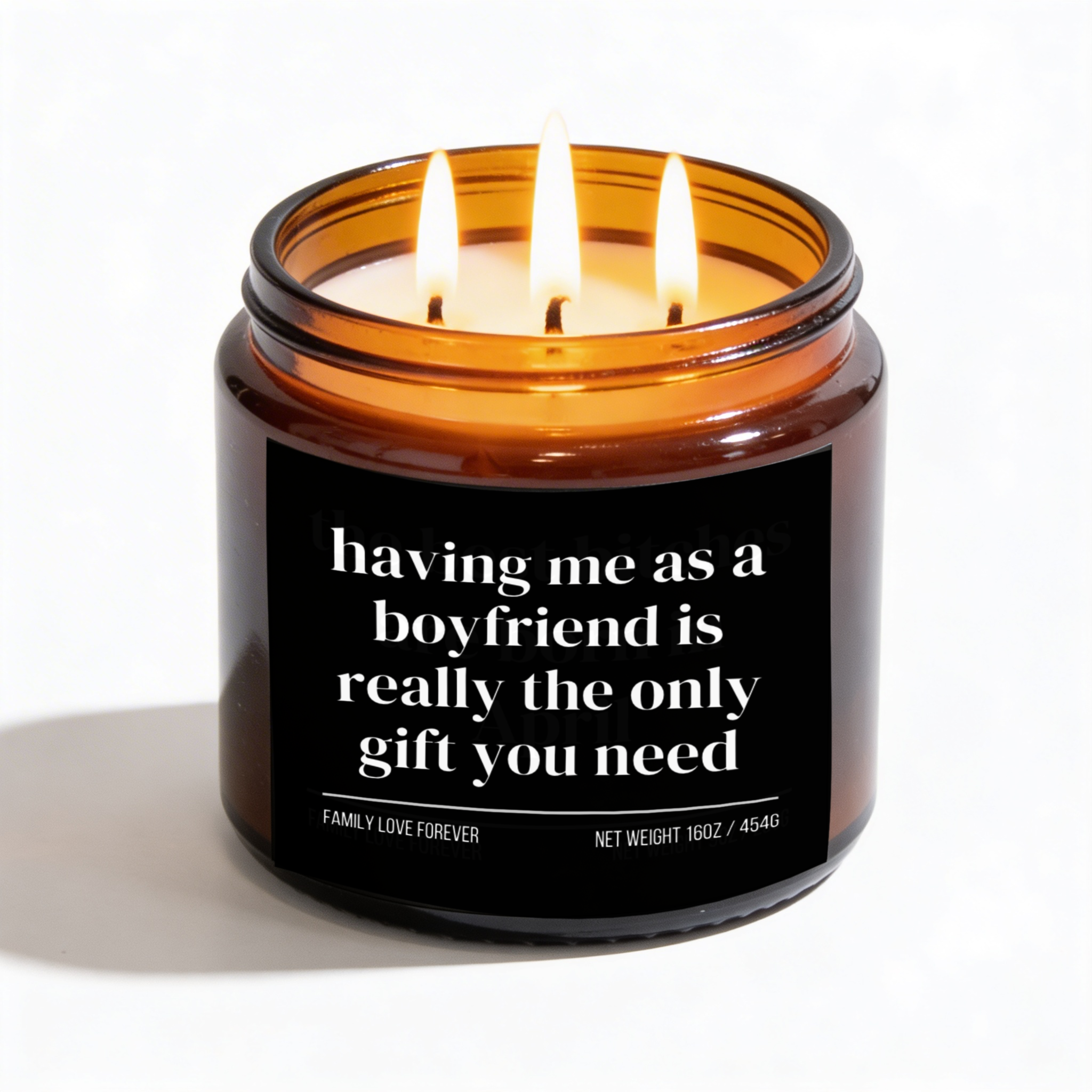 having me as a boyfriend candle