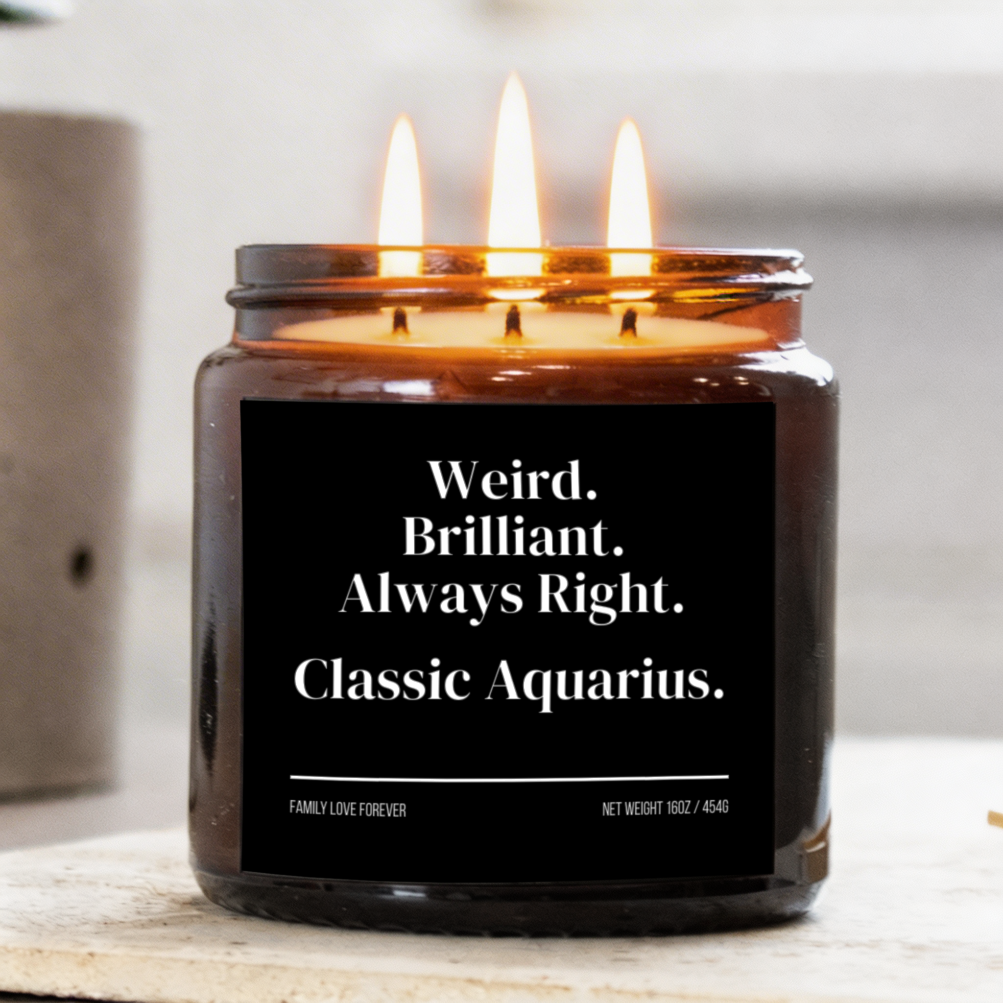 Classic Aquarius Candle | Weird. Brilliant. Always Right.
