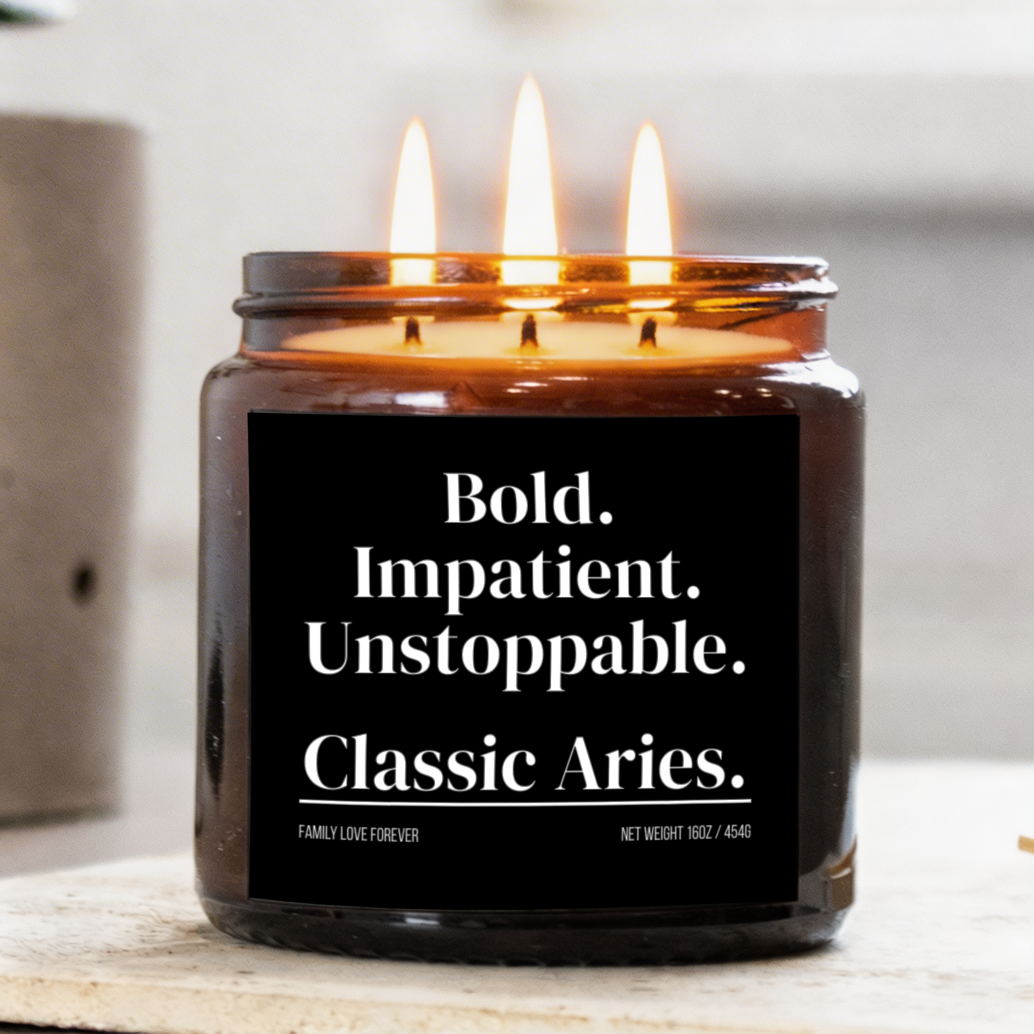 Classic Aries Candle | Bold. Impatient. Unstoppable.