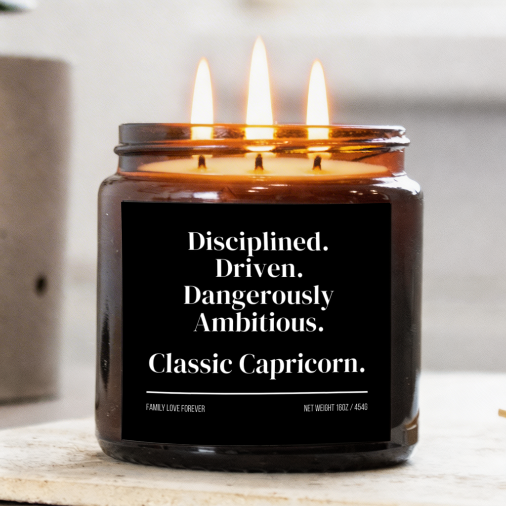 Classic Capricorn Candle | Disciplined. Driven. Dangerously Ambitious.
