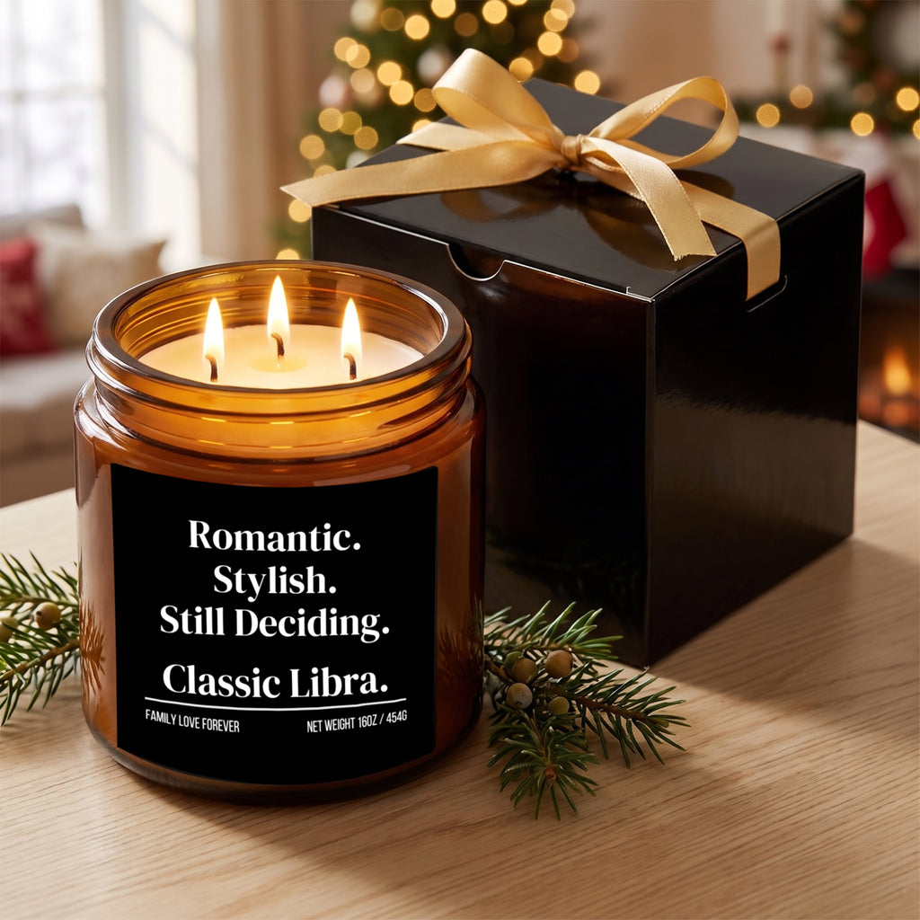 The "Romantic. Stylish. Still Deciding. Classic Libra." Candle — Simone's Candle from FORBIDDEN