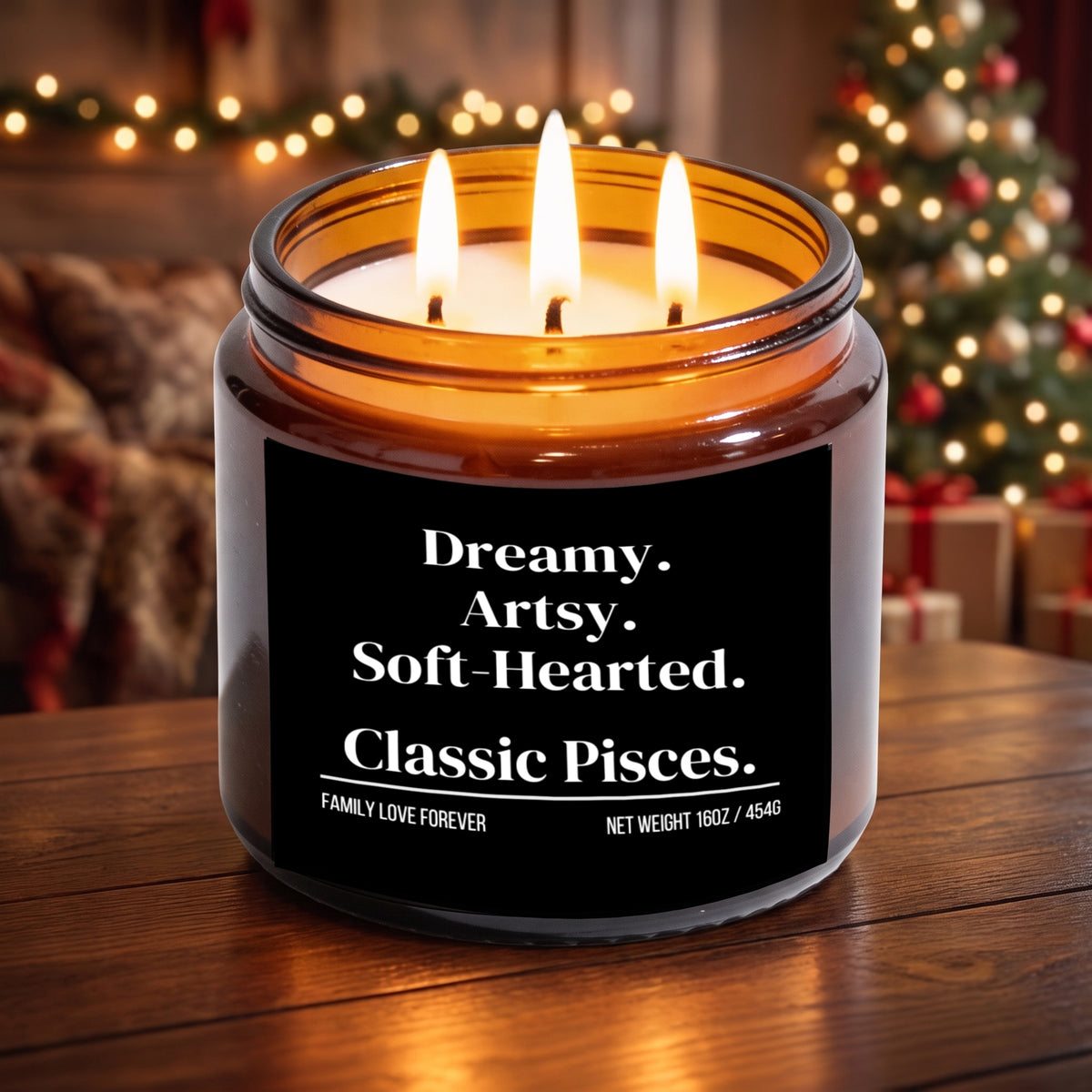 The "Dreamy. Artsy. Soft-Hearted. Classic Pisces." Candle — The Perfect Gift for Your Favorite Pisces