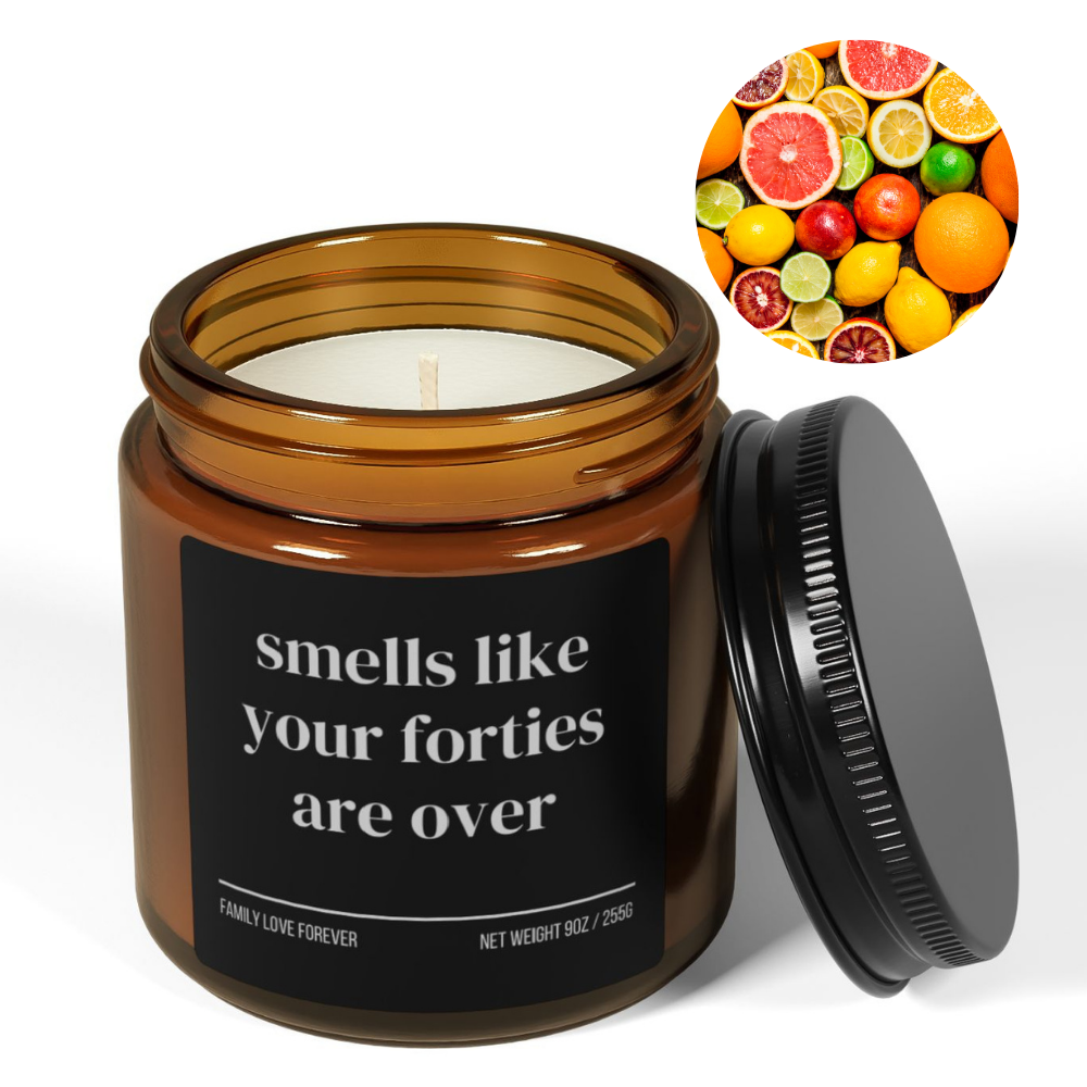 Smells Like Your Forties Are Over Funny 50th Milestone Birthday Candle Gift for Turning 50 Years