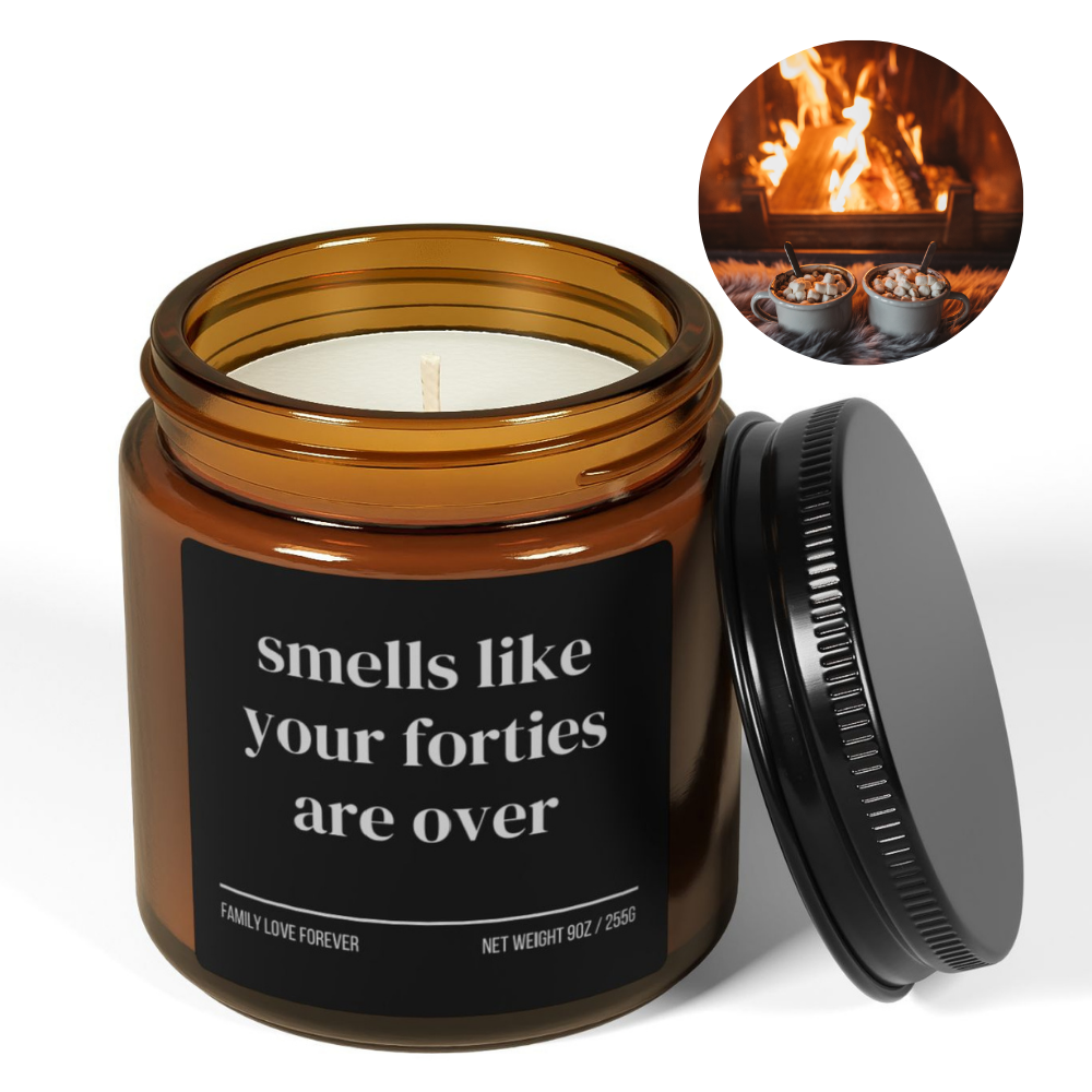 Smells Like Your Forties Are Over Funny 50th Milestone Birthday Candle Gift for Turning 50 Years