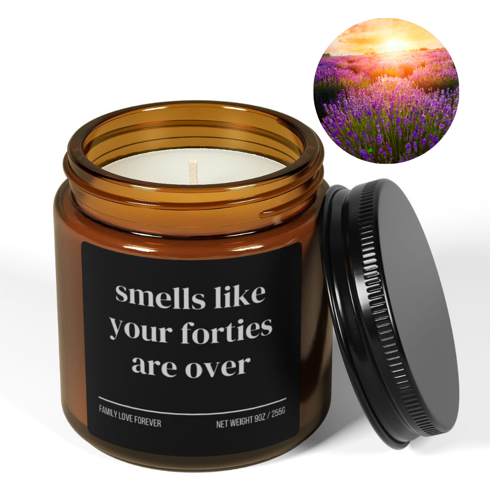 Smells Like Your Forties Are Over Funny 50th Milestone Birthday Candle Gift for Turning 50 Years