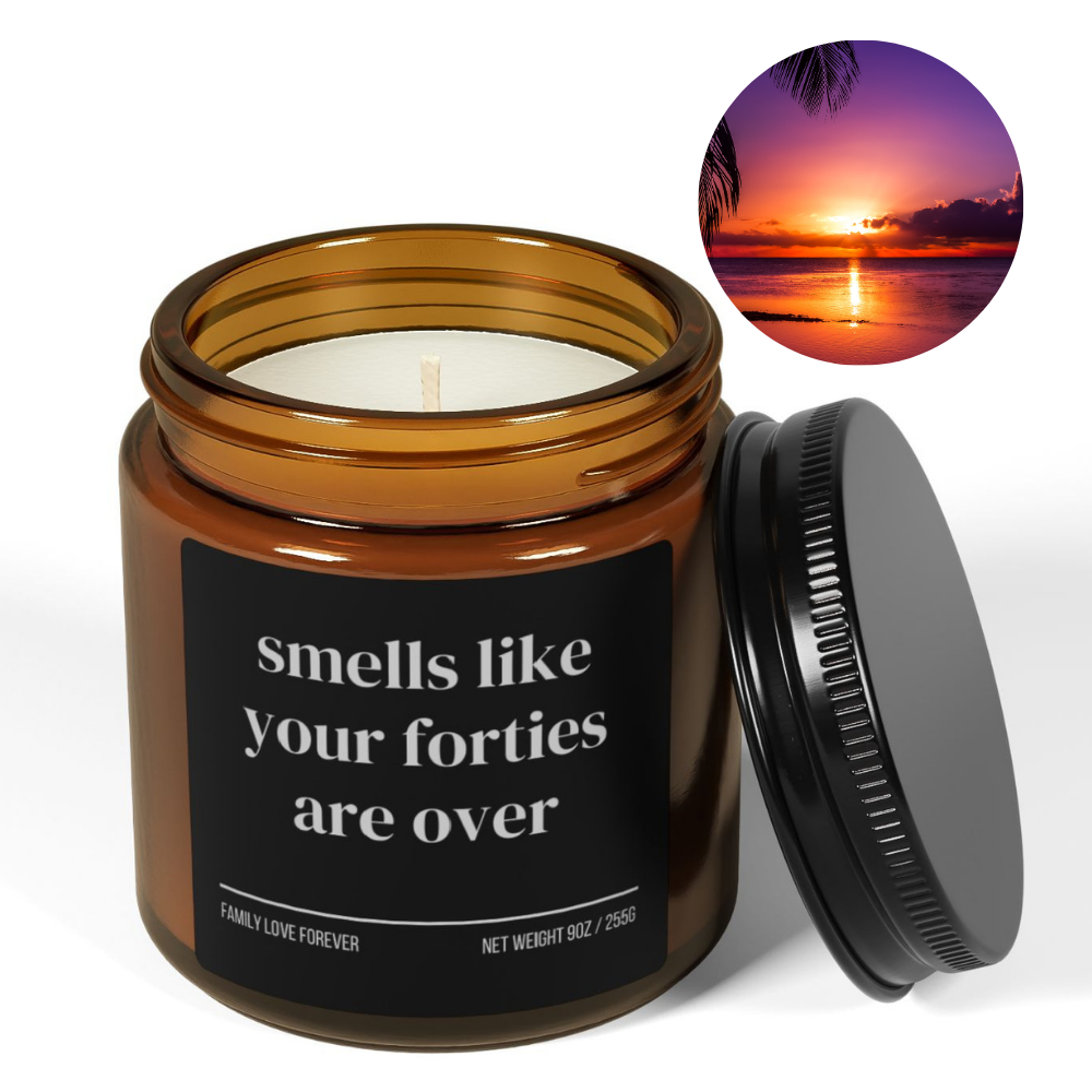 Smells Like Your Forties Are Over Funny 50th Milestone Birthday Candle Gift for Turning 50 Years