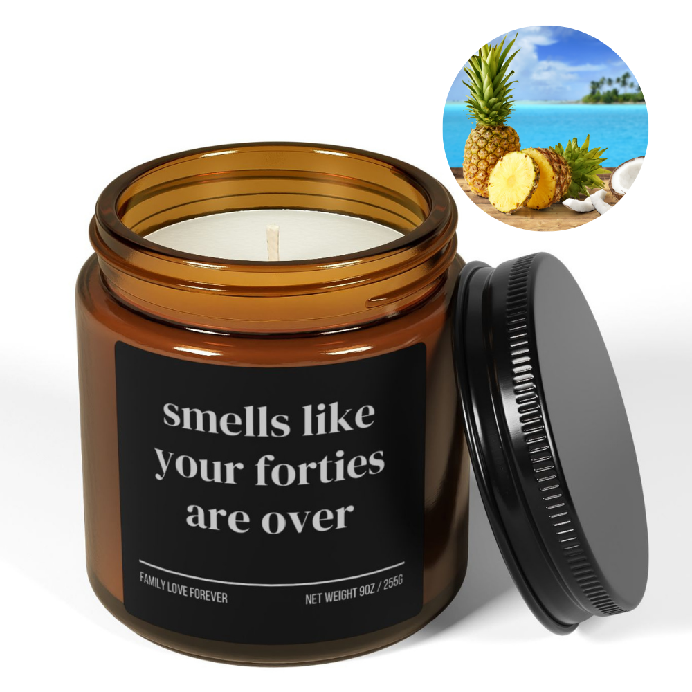 Smells Like Your Forties Are Over Funny 50th Milestone Birthday Candle Gift for Turning 50 Years