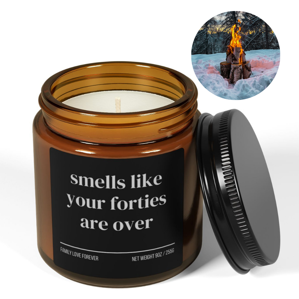 Smells Like Your Forties Are Over Funny 50th Milestone Birthday Candle Gift for Turning 50 Years