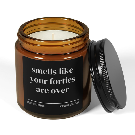 Smells Like Your Forties Are Over Funny 50th Milestone Birthday Candle Gift for Turning 50 Years