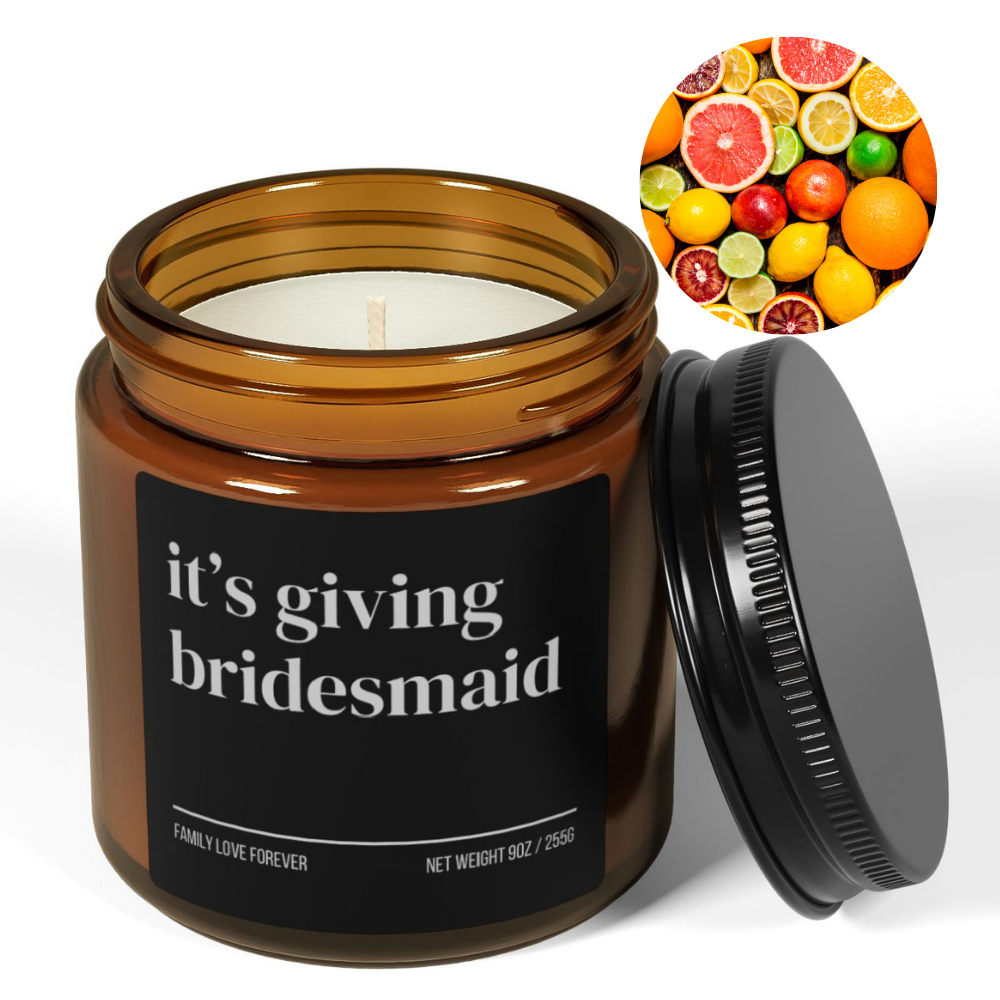 It's Giving Bridesmaid Proposal Candle Favor, Bridesmaid Gifts, Wedding Party Gifts, Wedding Party Favors
