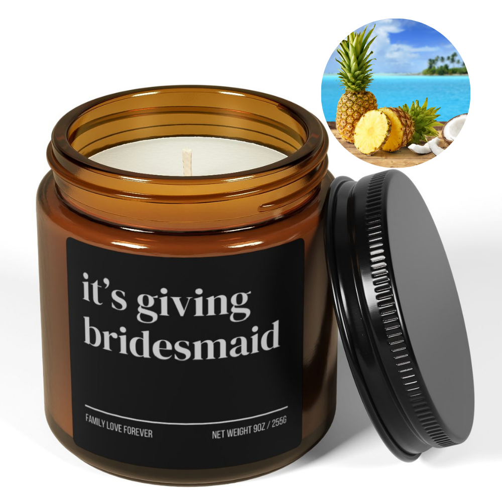 It's Giving Bridesmaid Proposal Candle Favor, Bridesmaid Gifts, Wedding Party Gifts, Wedding Party Favors