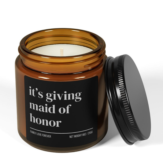 Its Giving Maid of Honor Proposal Candle Favor, Maid of Honor Gifts, Gift for Maid of Honor MOH Gift