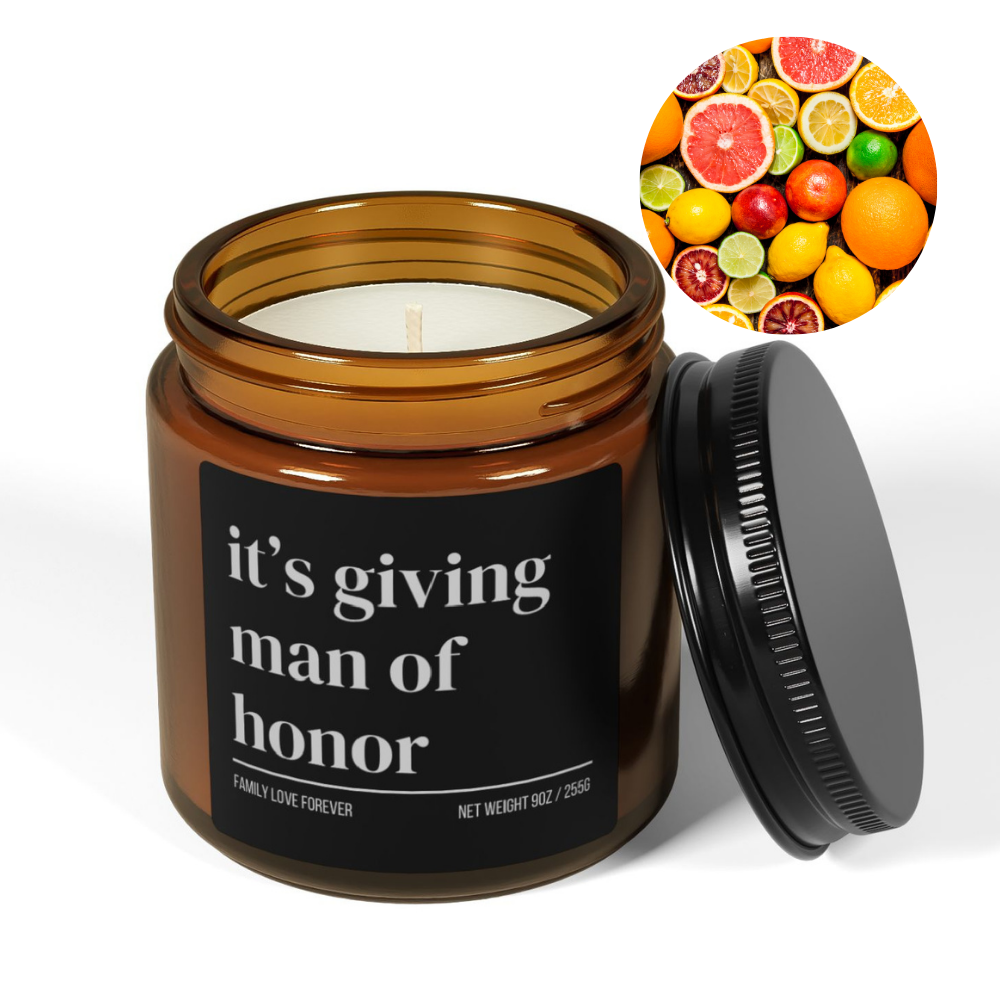 It's Giving Man of Honor Proposal Candle Favor, Man of Honor Gifts, Wedding Party Gifts, Wedding Party Favors (Copy)